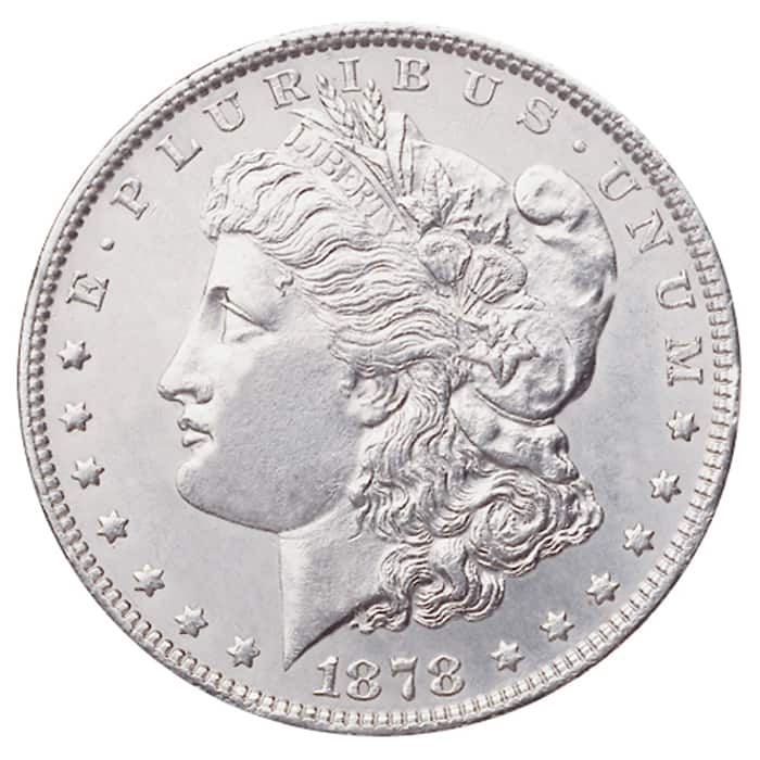 1878S &#x22;First-Year-of-Issue&#x22; Morgan Silver Dollar Graded MS60 Uncirculated