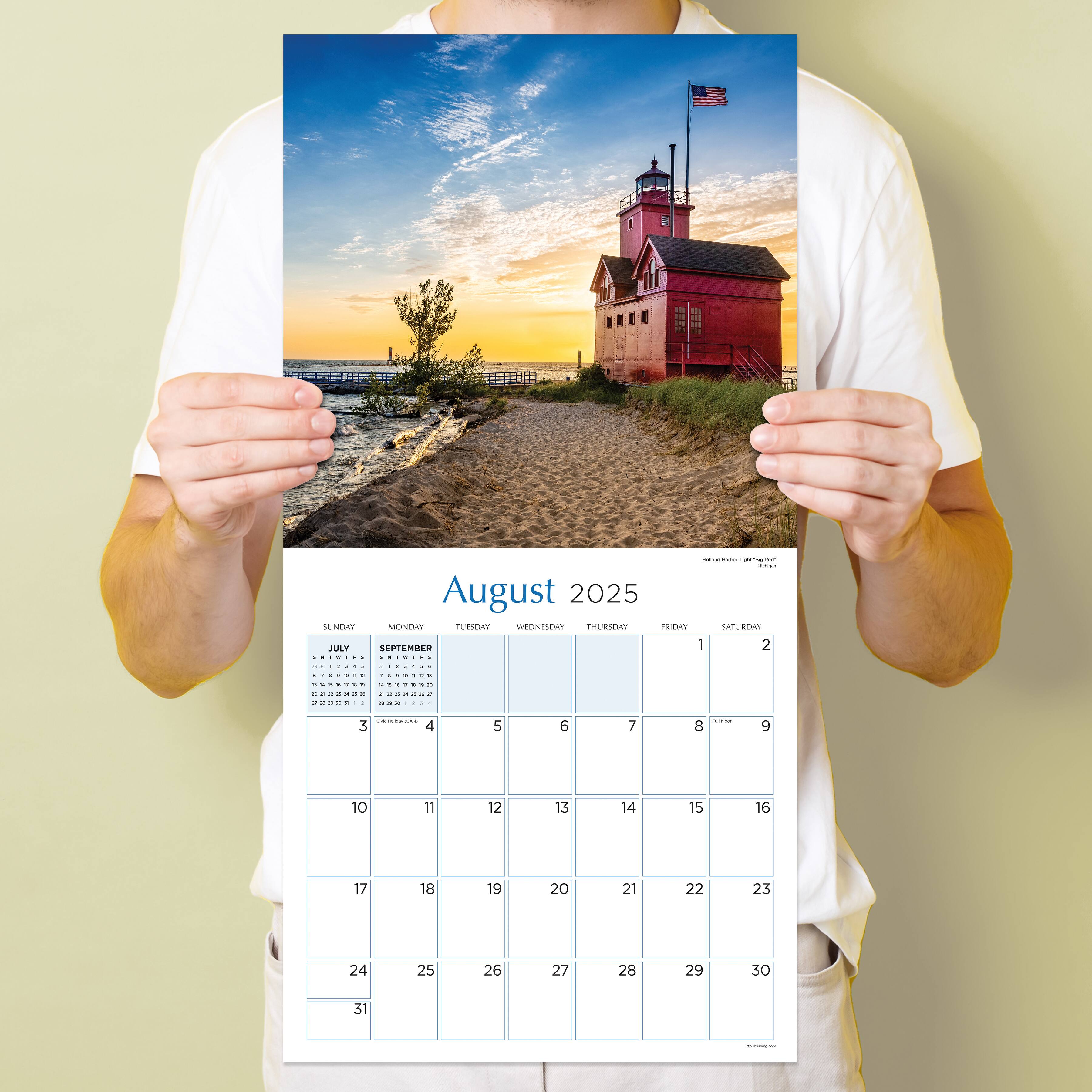 TF Publishing 2025 Lighthouses Wall Calendar