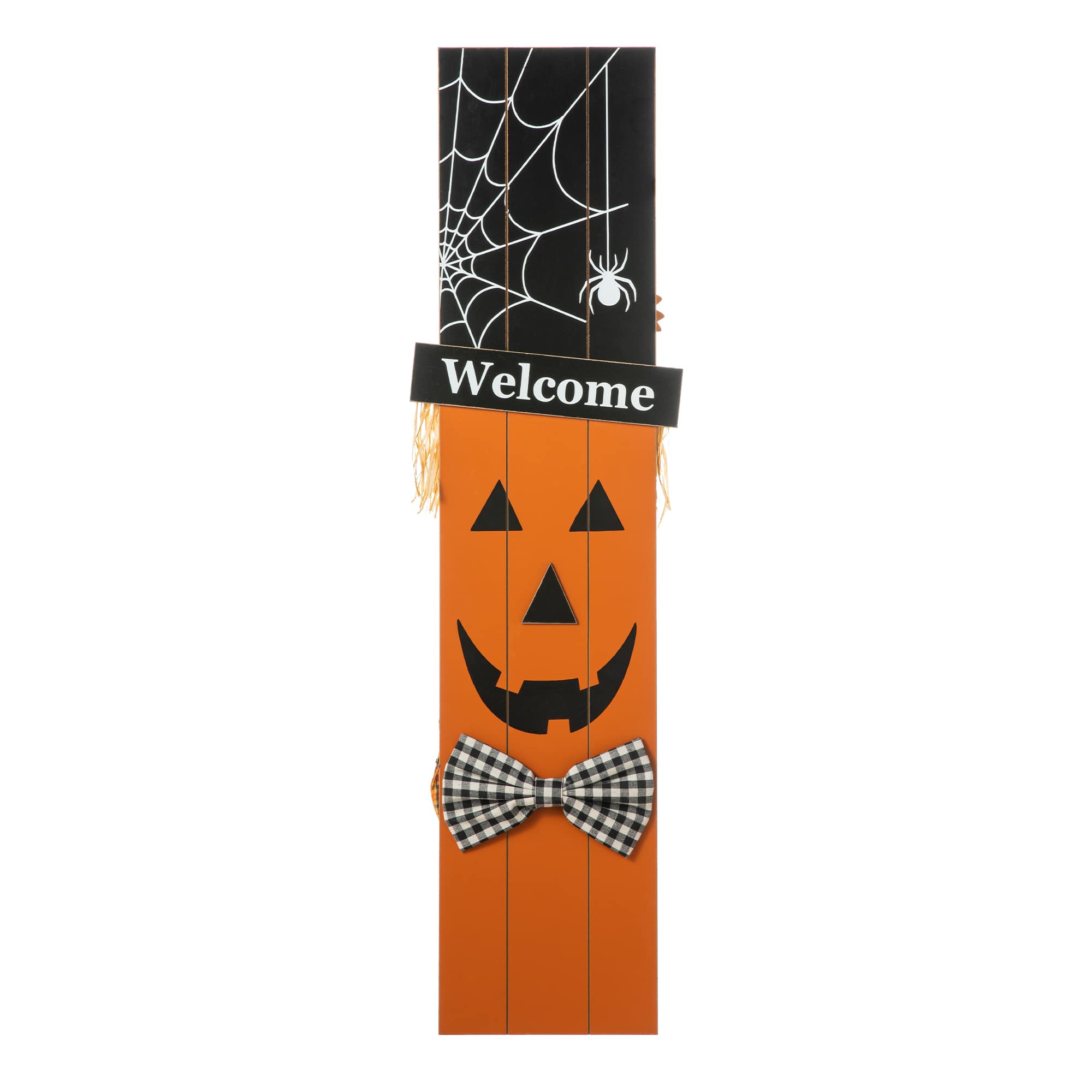 Glitzhome&#xAE; 36&#x22; Double Sided Wooden Scarecrow &#x26; Pumpkin Porch D&#xE9;cor For Halloween &#x26; Fall
