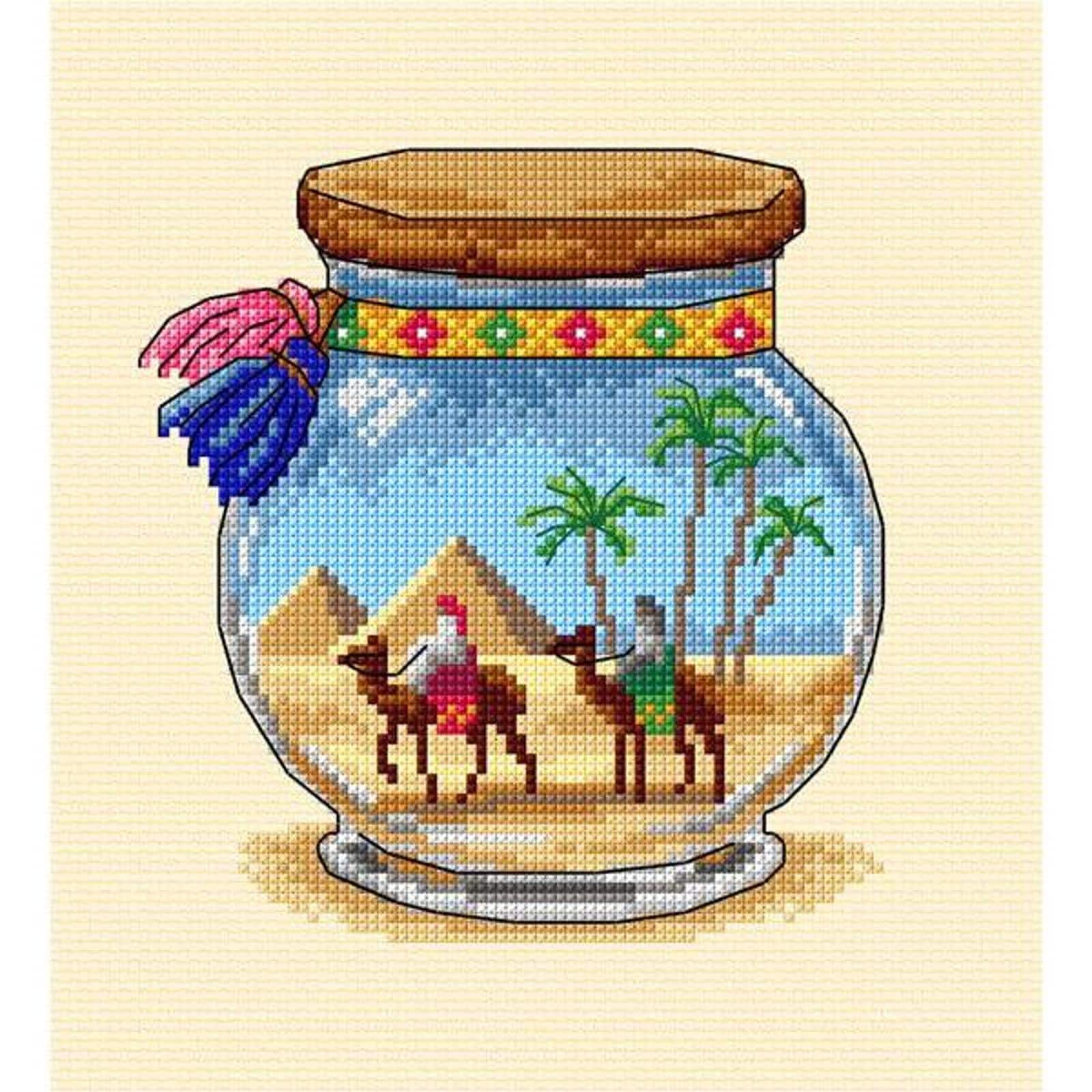 Orchidea Vacation Memories Pyramids Complete Counted Cross Stitch Kit
