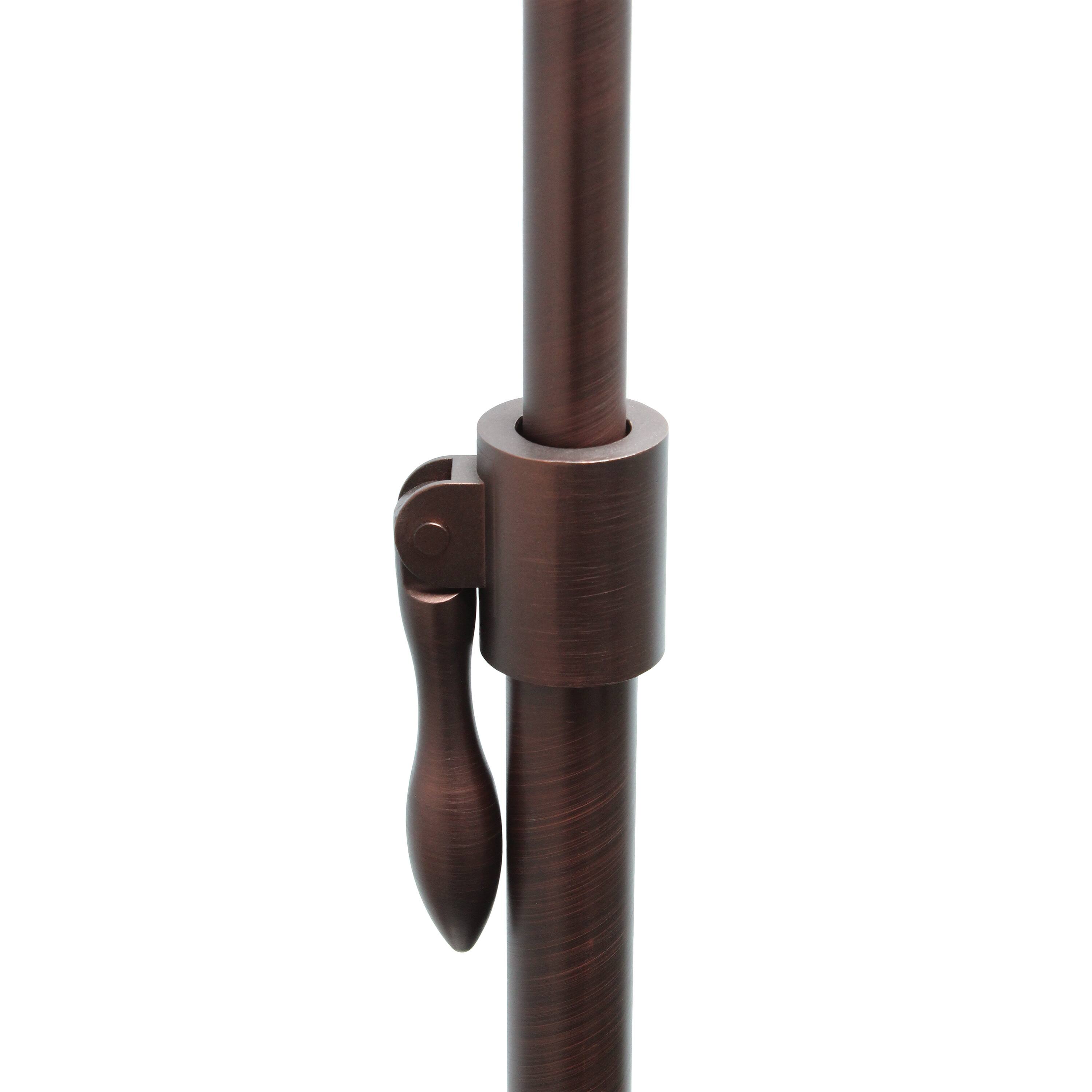 Lalia Home 5ft. Red Bronze Vintage Arched Floor Lamp with Iron Mesh Shade
