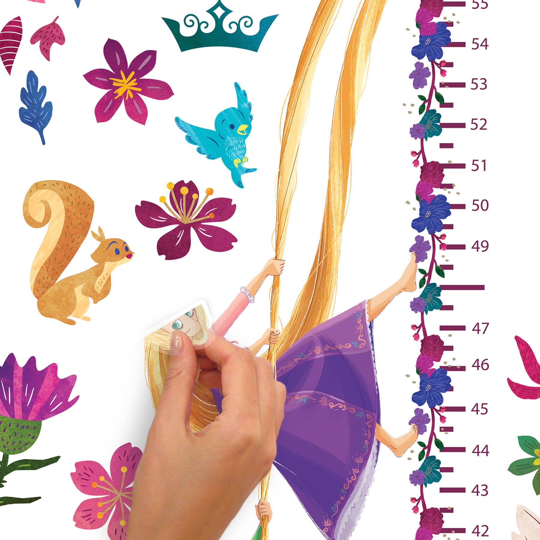 RoomMates Disney Princesses Growth Chart Peel &#x26; Stick Wall Decals