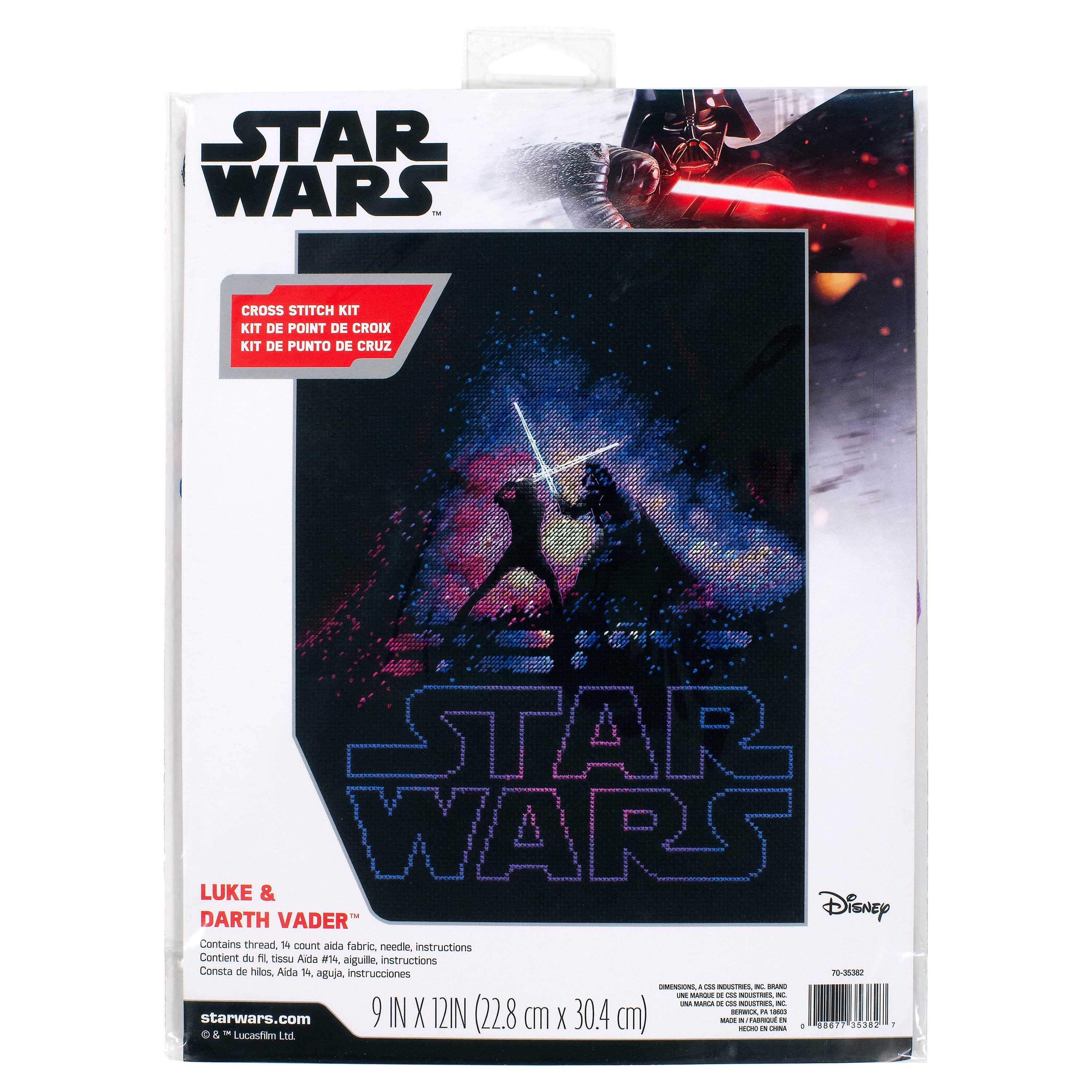 Dimensions&#xAE; Counted Cross Stitch Kit, Luke &#x26; Darth Vader&#x2122;