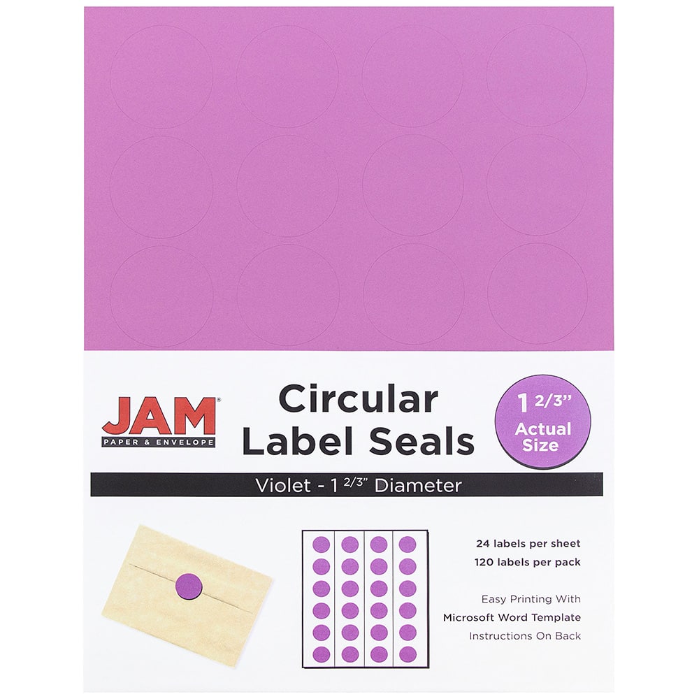 JAM Paper Violet Mailing Address Label Combo Set