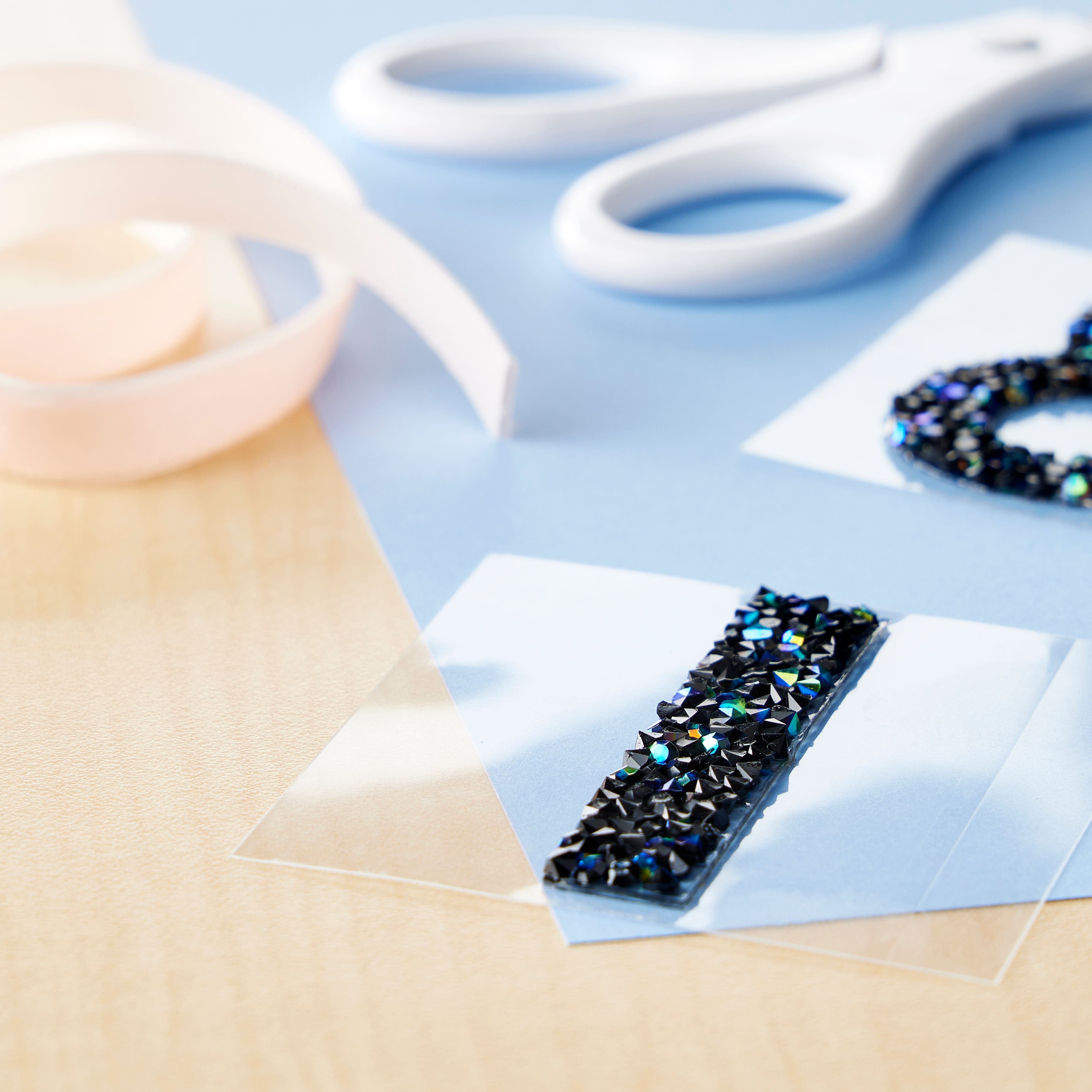 12 Pack: Black AB Letter Bling Sticker by Recollections®