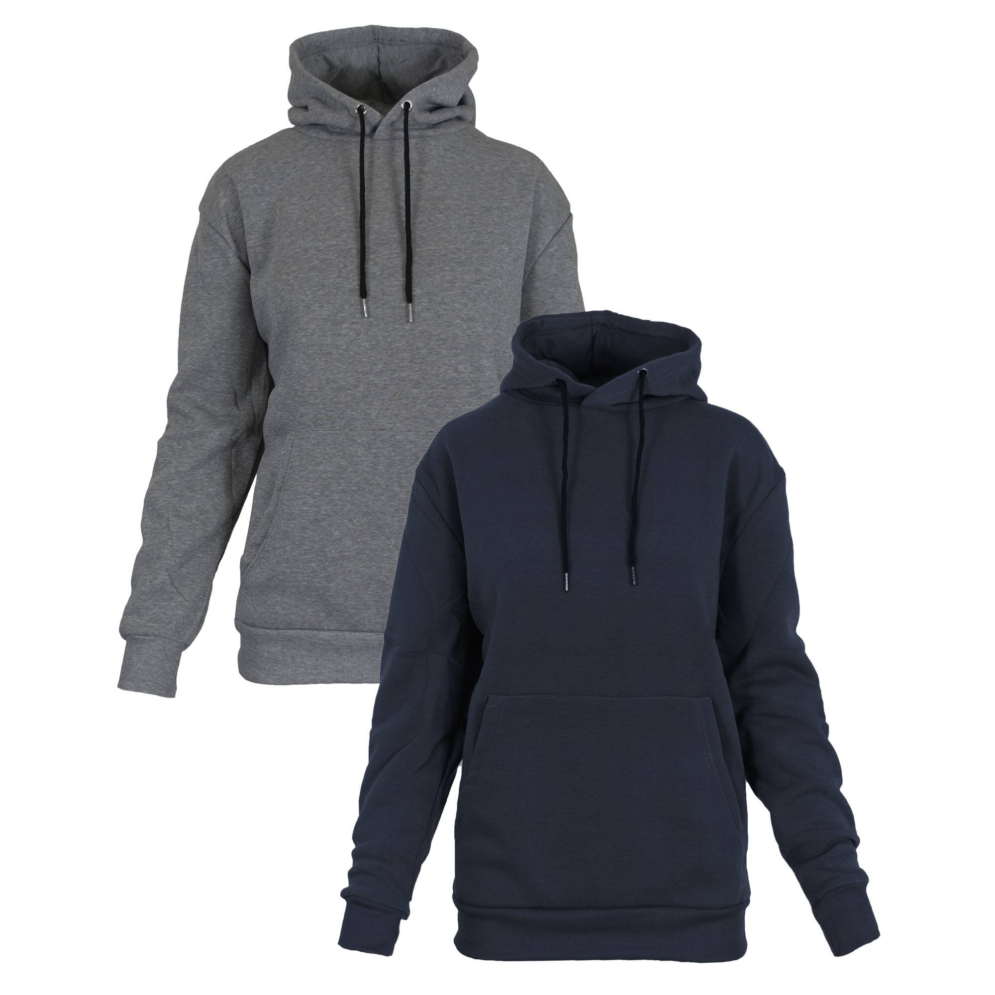Galaxy by Harvic Heavyweight Fleece-Lined Women's Pullover Sweater Hoodie 2 Pack