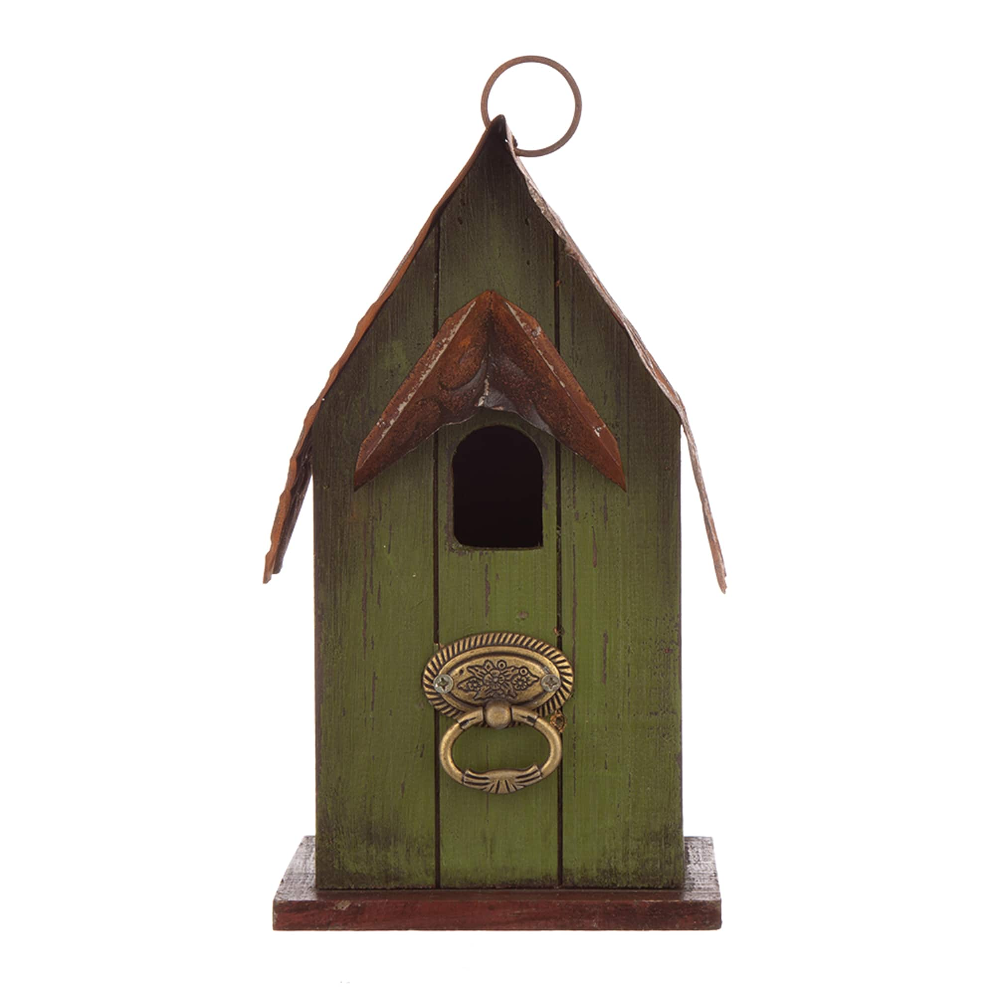 Glitzhome&#xAE; Rustic Garden Distressed Wooden Birdhouse