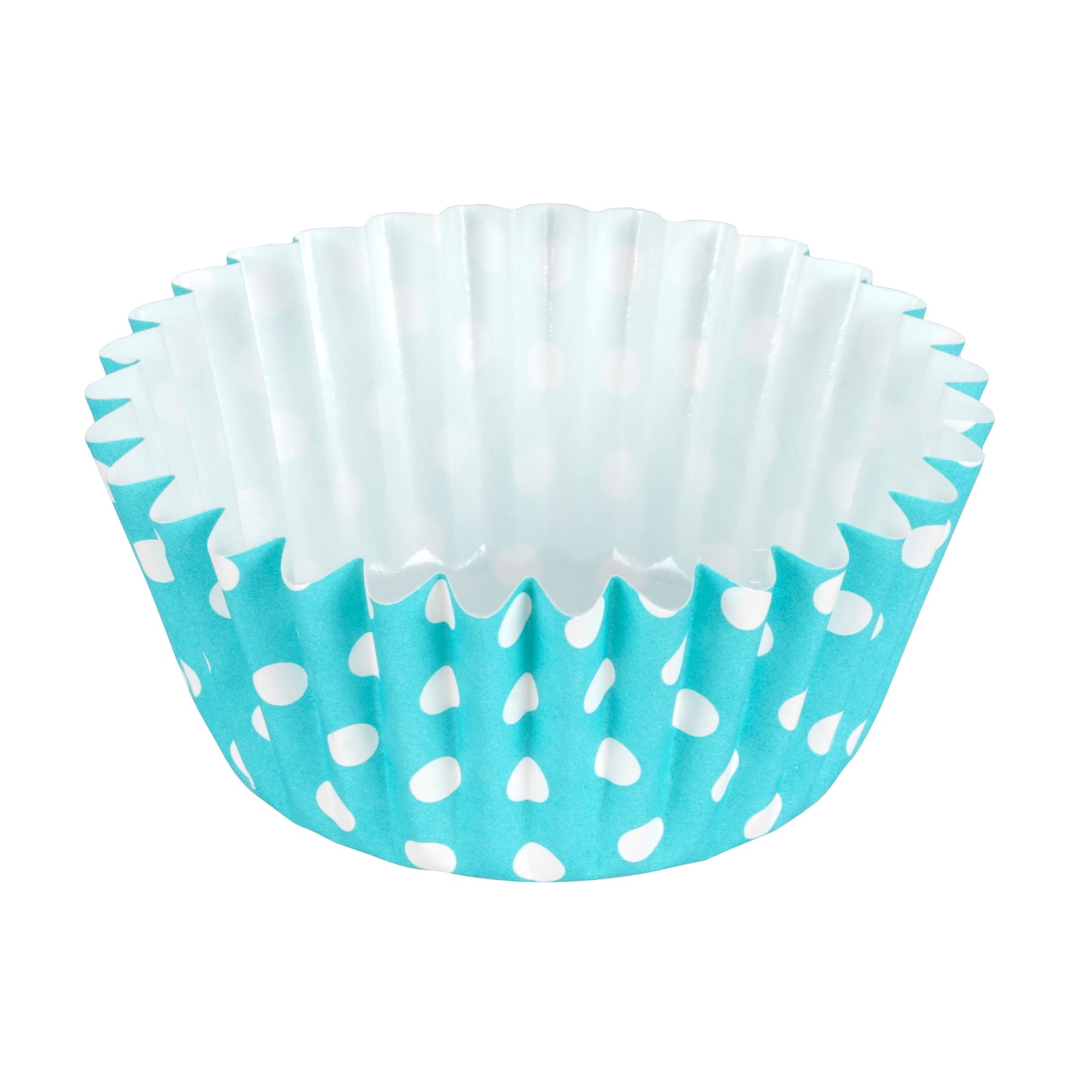 Dot Teal Cupcake Liners | Teal Dot Greaseproof Baking Cups - 36 count pack