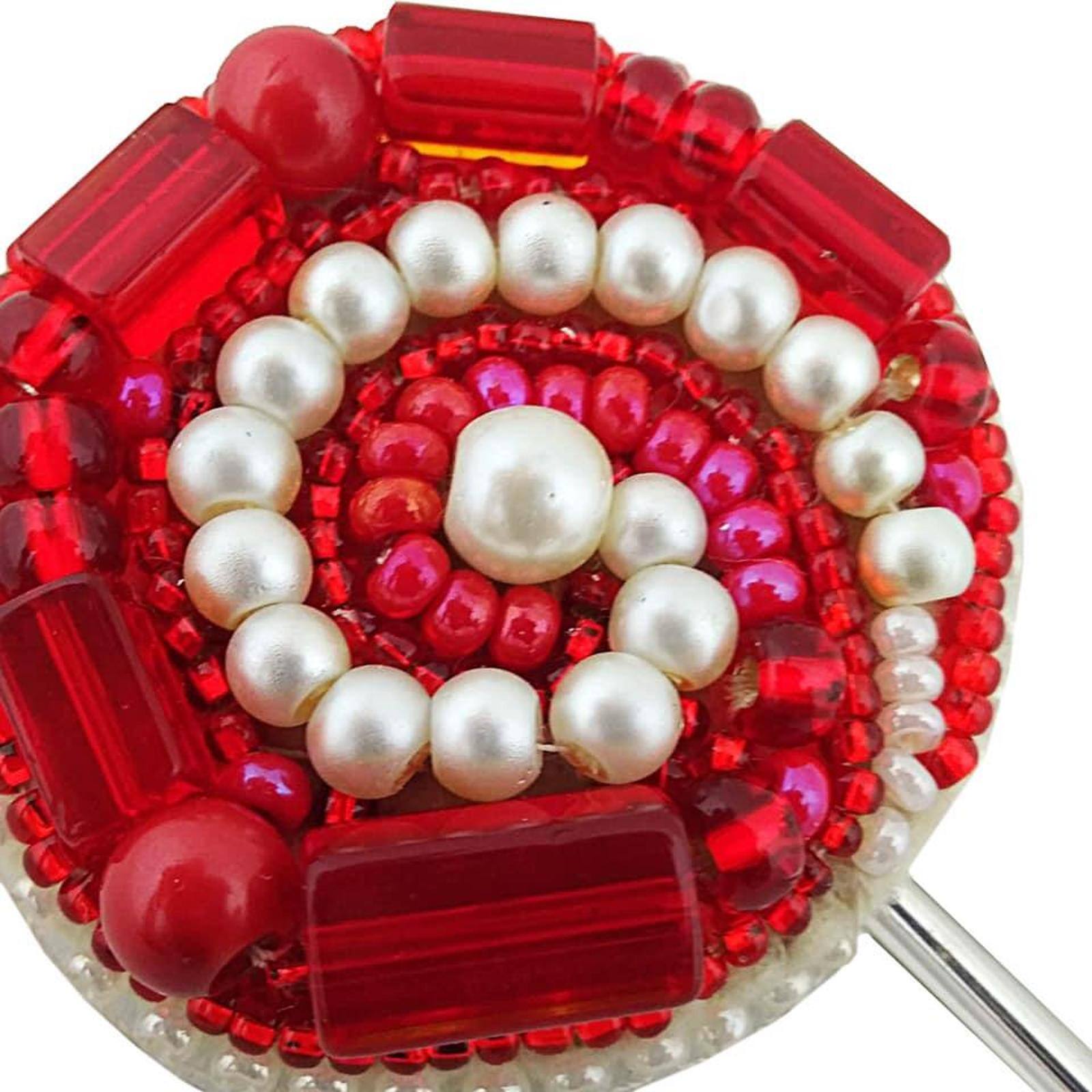 Crystal Art Beadwork Kit For Creating Broоch Lollipop