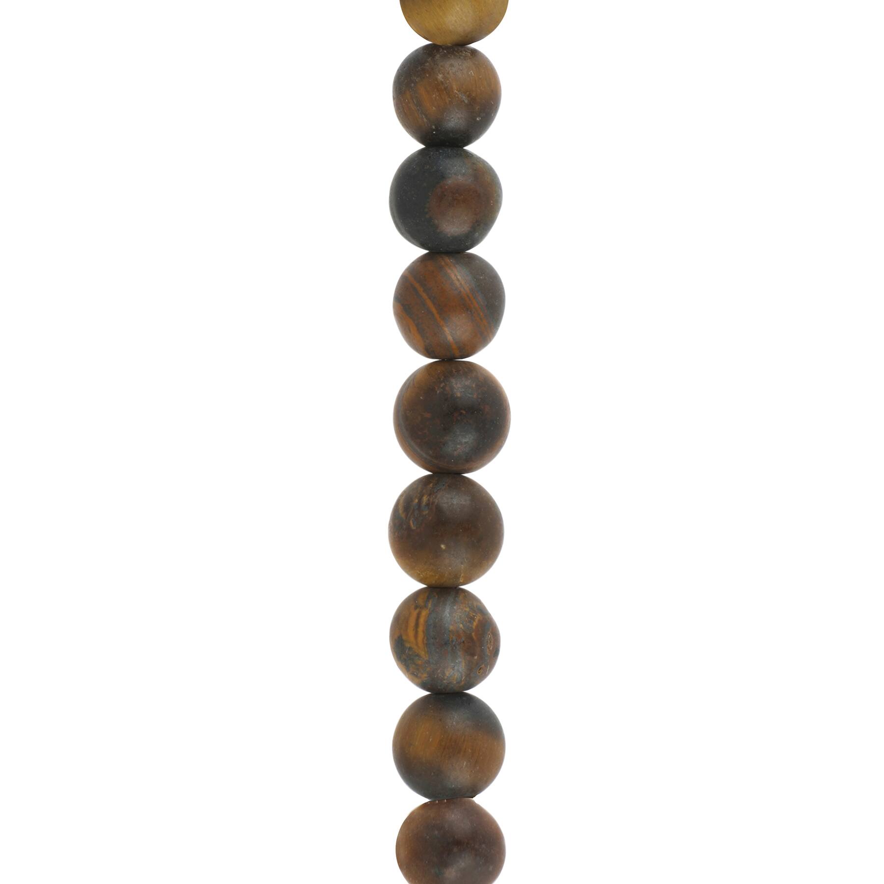 12 Pack: Yellow Tiger's Eye Round Beads, 6mm by Bead Landing™