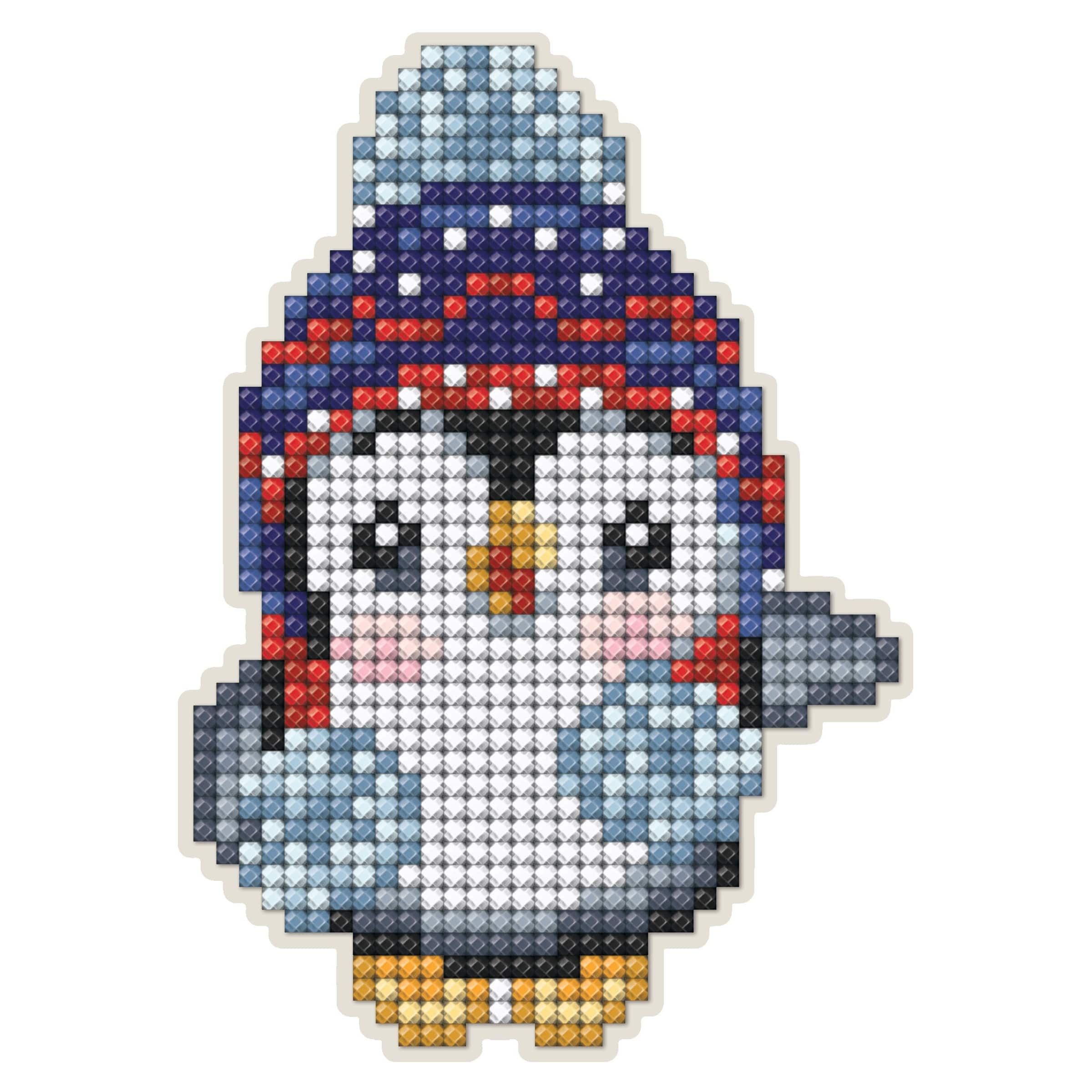 RTO Collection D&#x27;Art&#xAE; Penguin With Hat Beginner Diamond Painting Magnet Kit