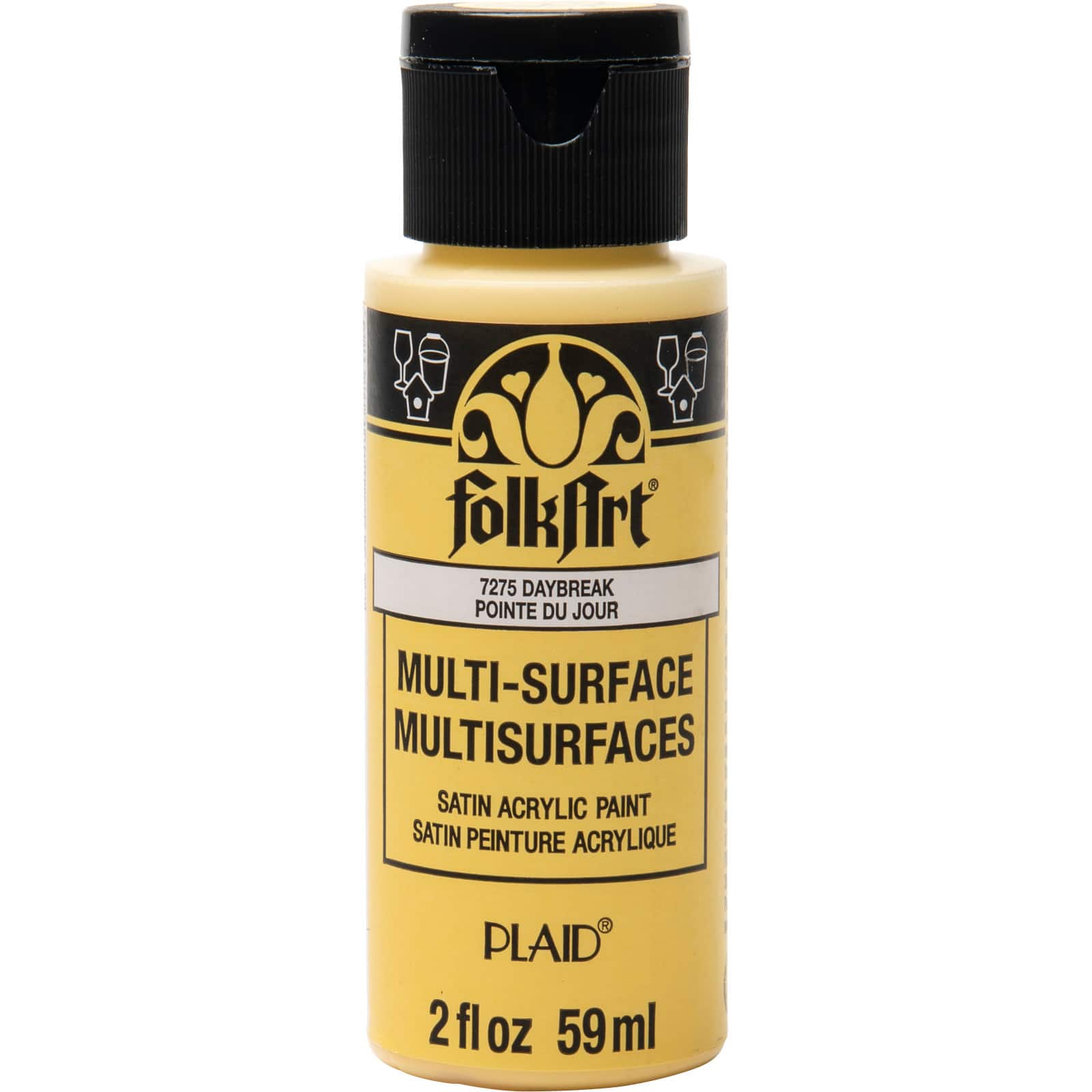 FolkArt Multi-Surface Satin Bark Brown Acrylic Paint, 2 fl. oz.