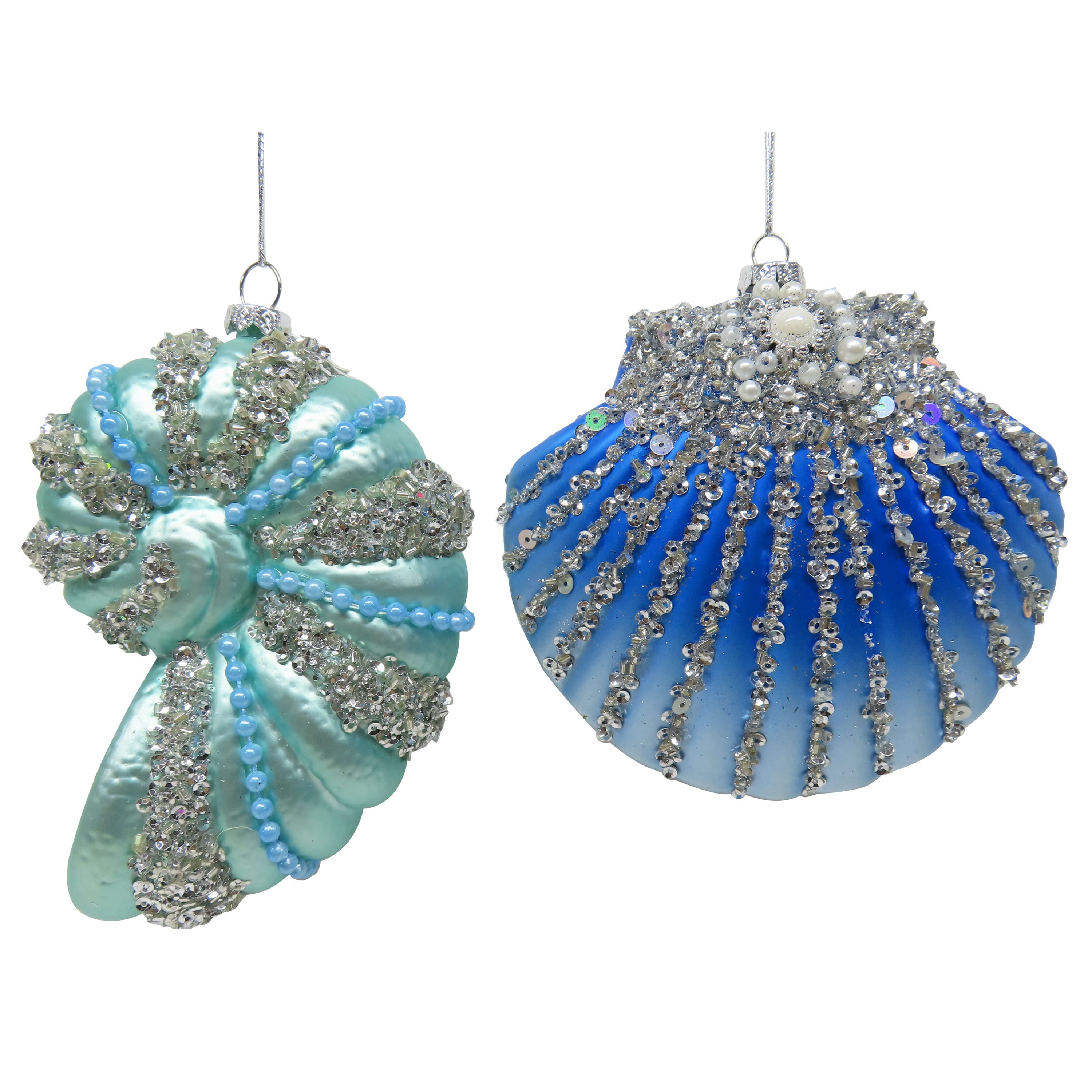 Assorted 5" Blue Shell Ornament by Ashland®, 1pc.