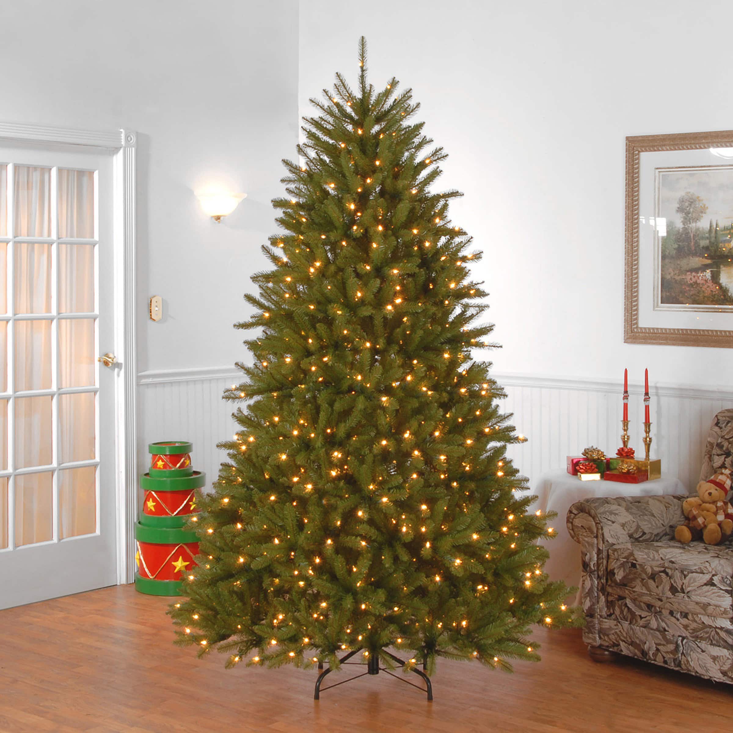 7.5ft. Pre-Lit PowerConnect™ Dunhill® Fir Tree Artificial Christmas Tree, Clear Lights