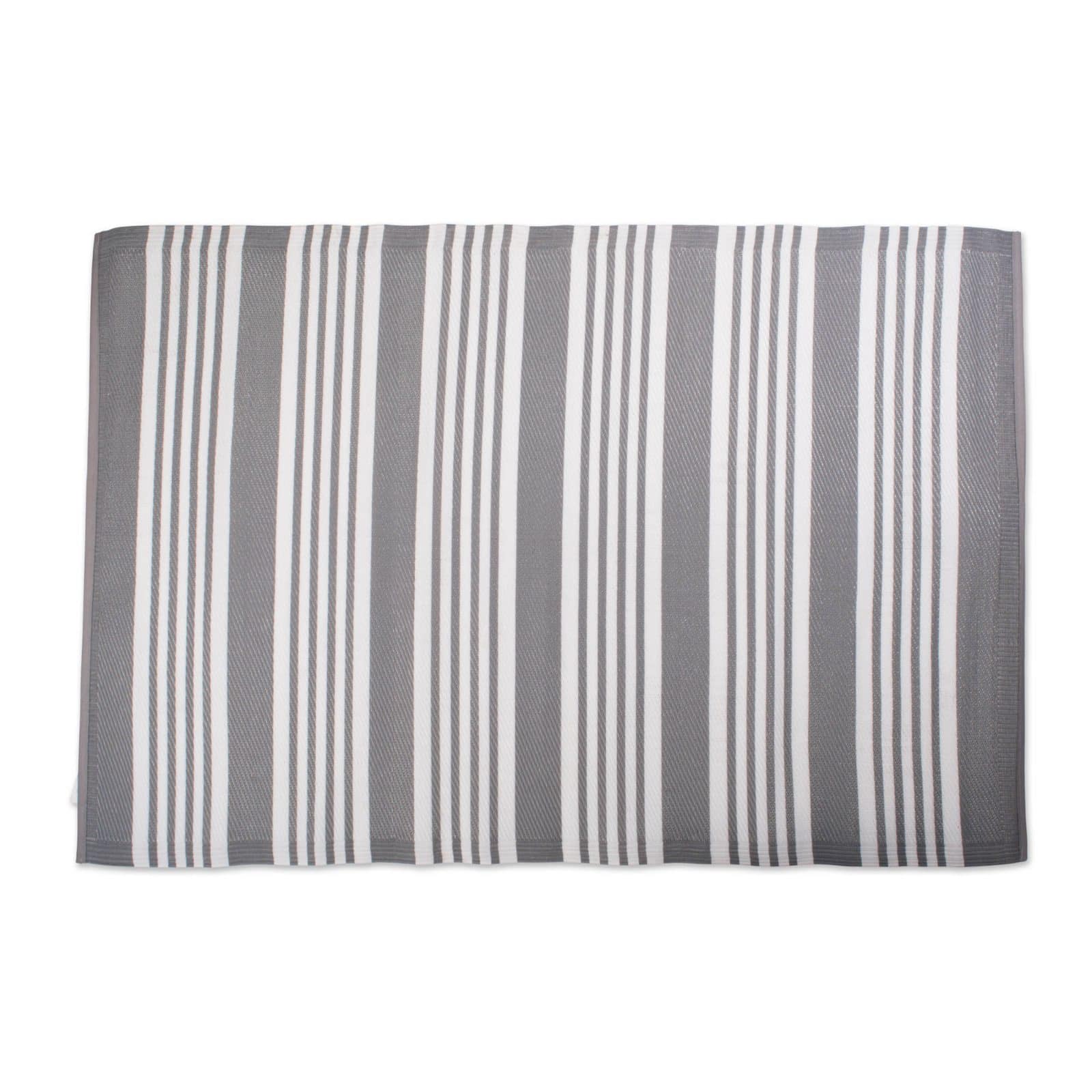 DII&#xAE; Gray Multi Stripe Outdoor Rug, 4ft x 6ft.