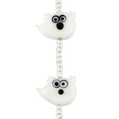 White Ghost Lampwork Glass Bead Mix by Bead Landing™ image