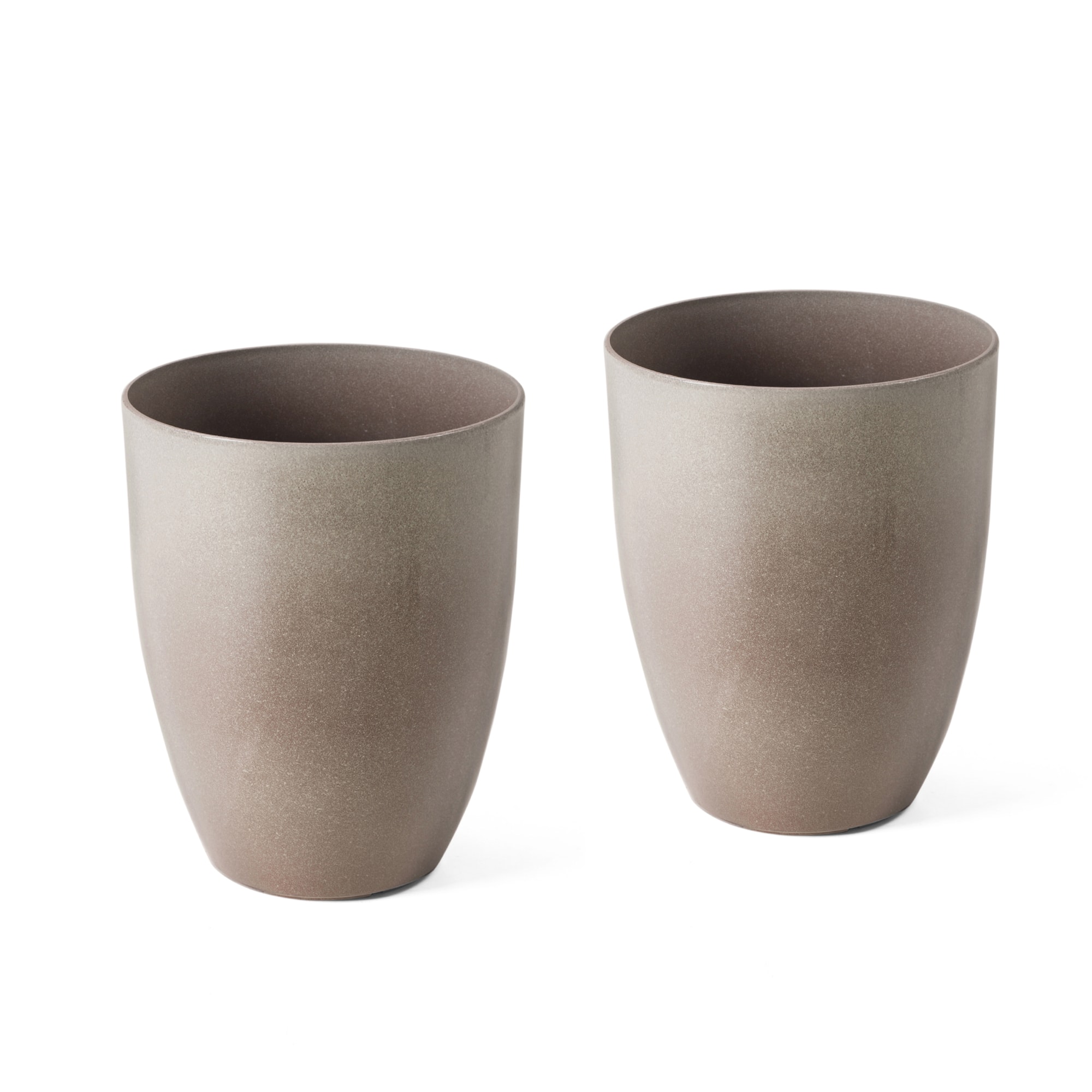 Glitzhome® 17" Eco-Friendly Oversized Faux Ceramic Tall Bowl Planters, 2ct.