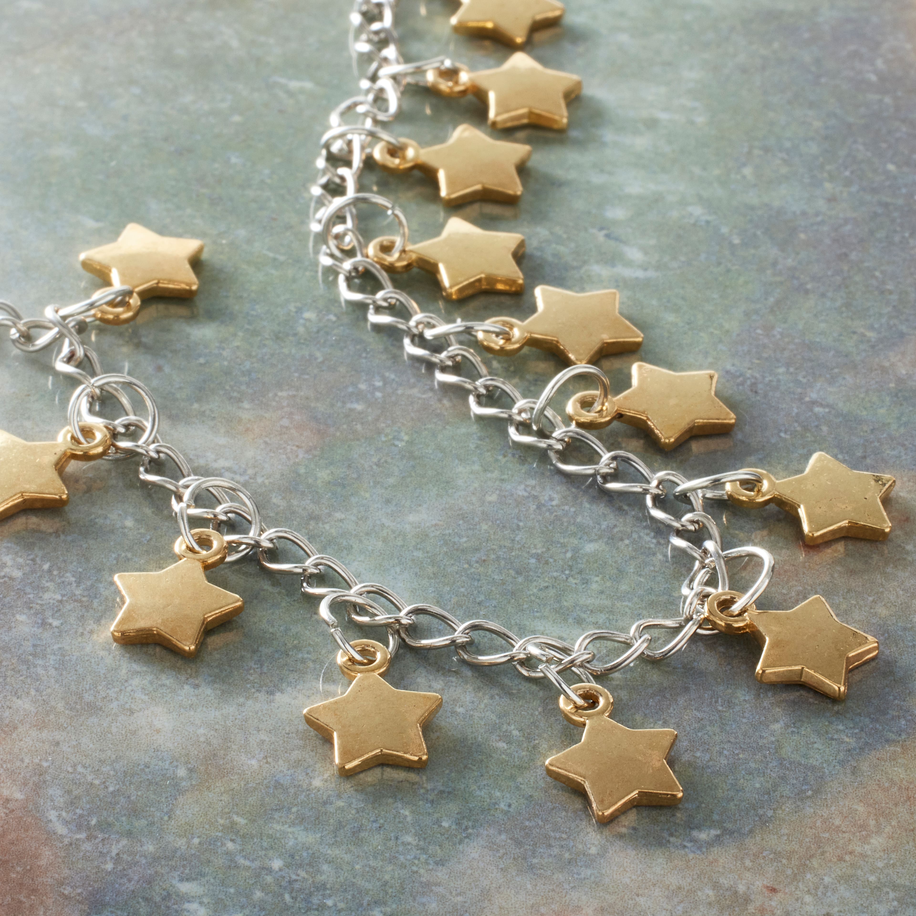 Gold Metal Star Charms, 12mm by Bead Landing&#x2122;