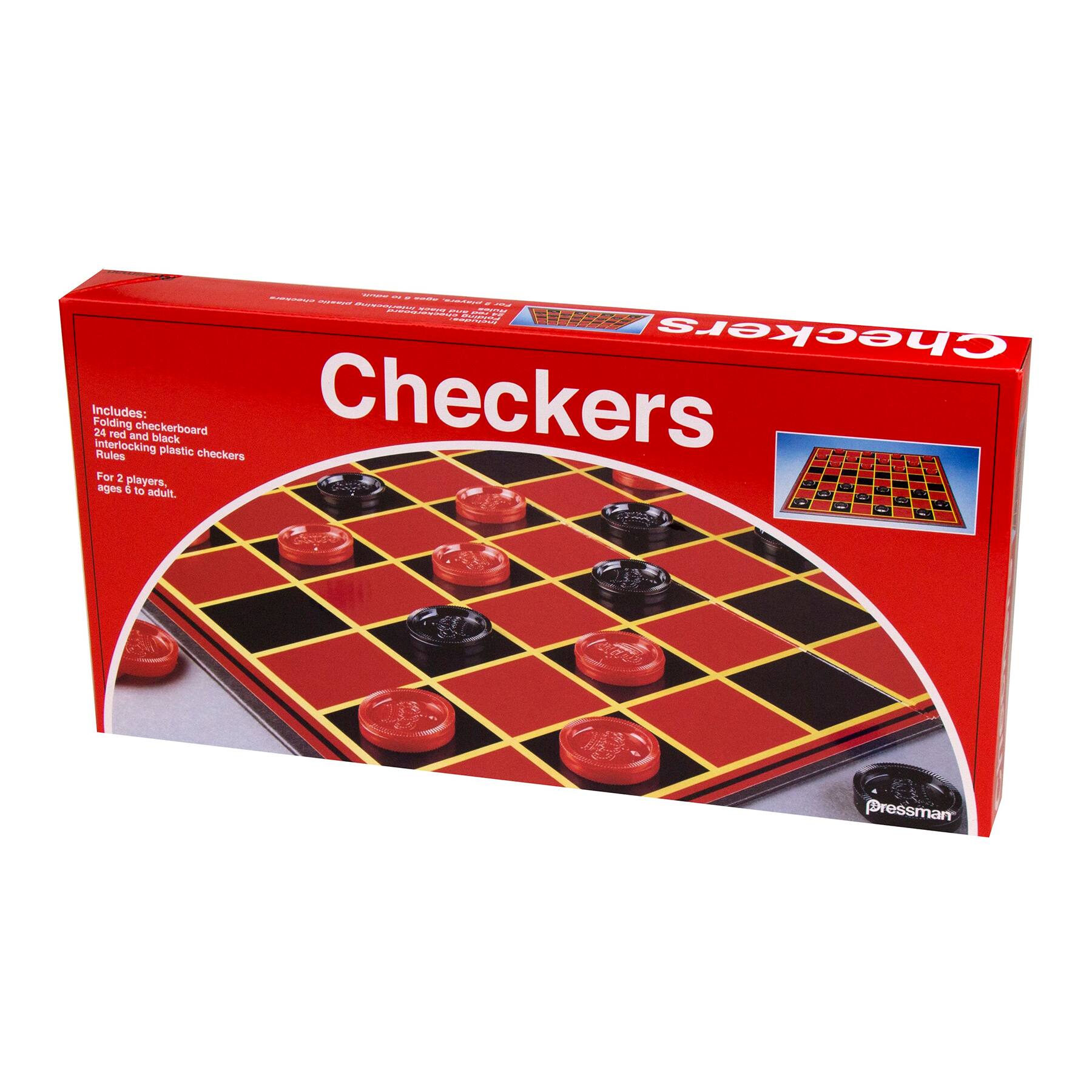 Pressman&#xAE; Checkers Game, 6 Pack