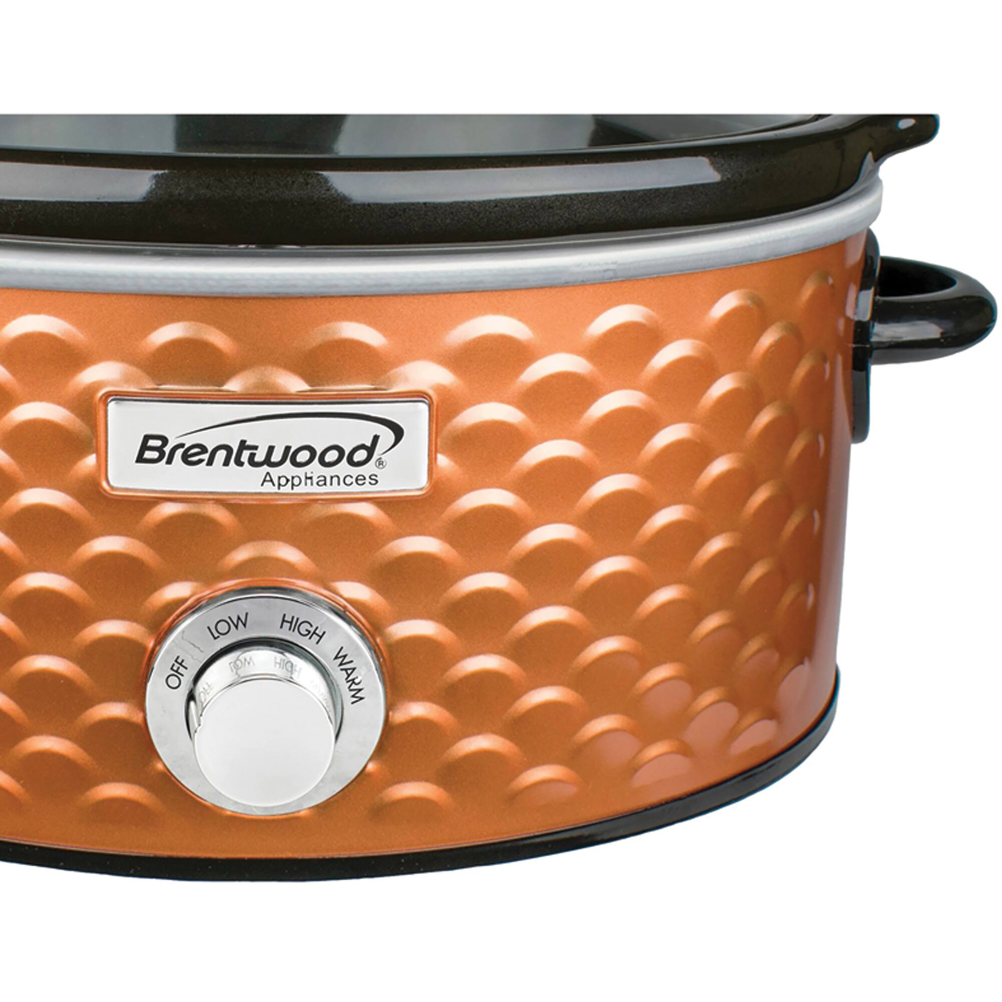 Brentwood Appliances Scallop Pattern 4.5qt. Slower Cooker (Copper