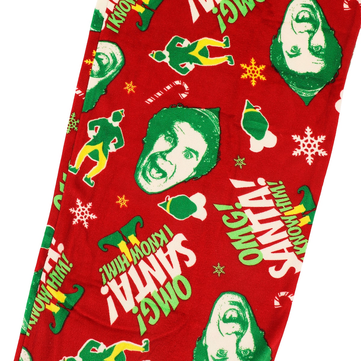 Elf™ OMG! Santa! Red Adult Fleece Pajama Sleep Pants