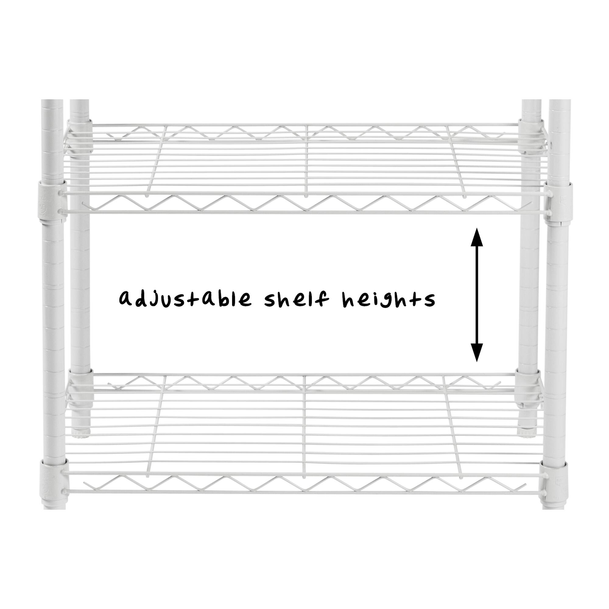 Honey Can Do Small 2-Tier Adjustable Chrome Shelving Unit