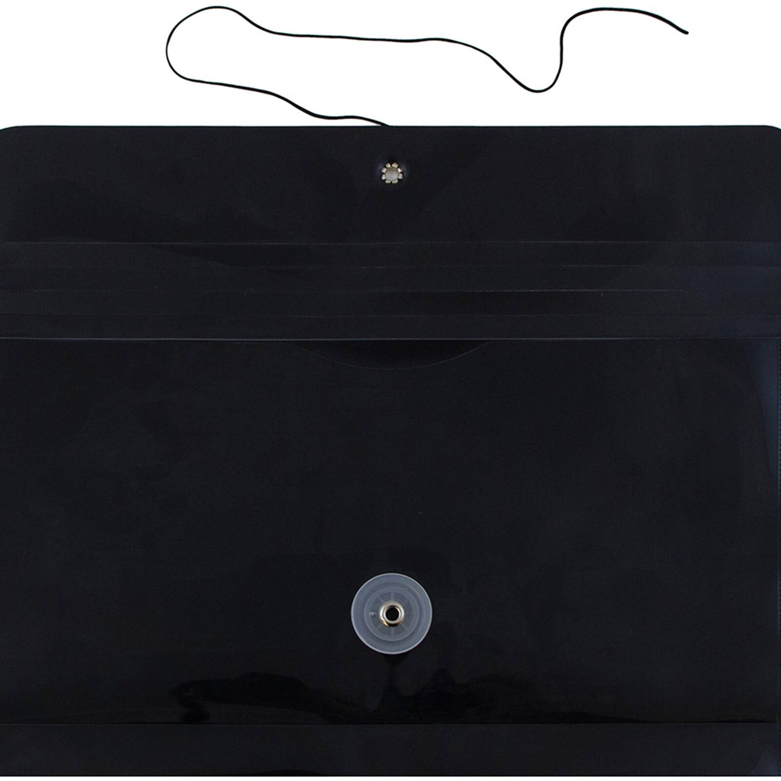 JAM Paper 5.25" x 10" Plastic #10 Business Envelope with Button and String Tie Closure, 108ct.