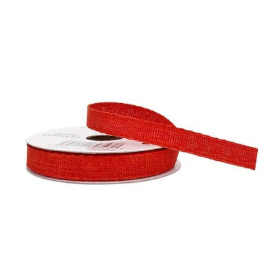 3/8" x 7yd. Faux Linen Ribbon by Celebrate It® image