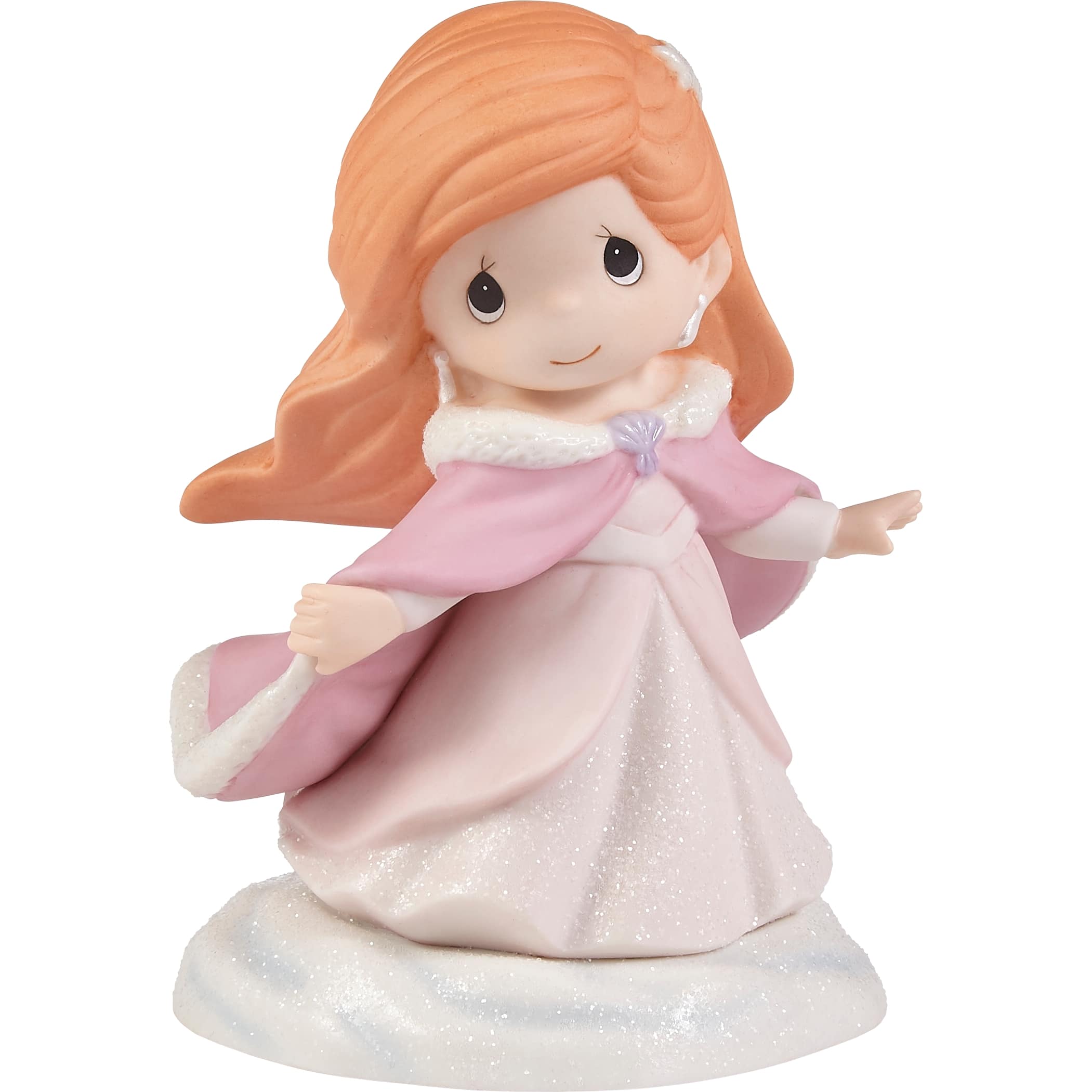 Precious Moments 5.25&#x22; Disney&#xAE; Ariel Bundled Up and Ready for Adventure Bisque Porcelain Figurine