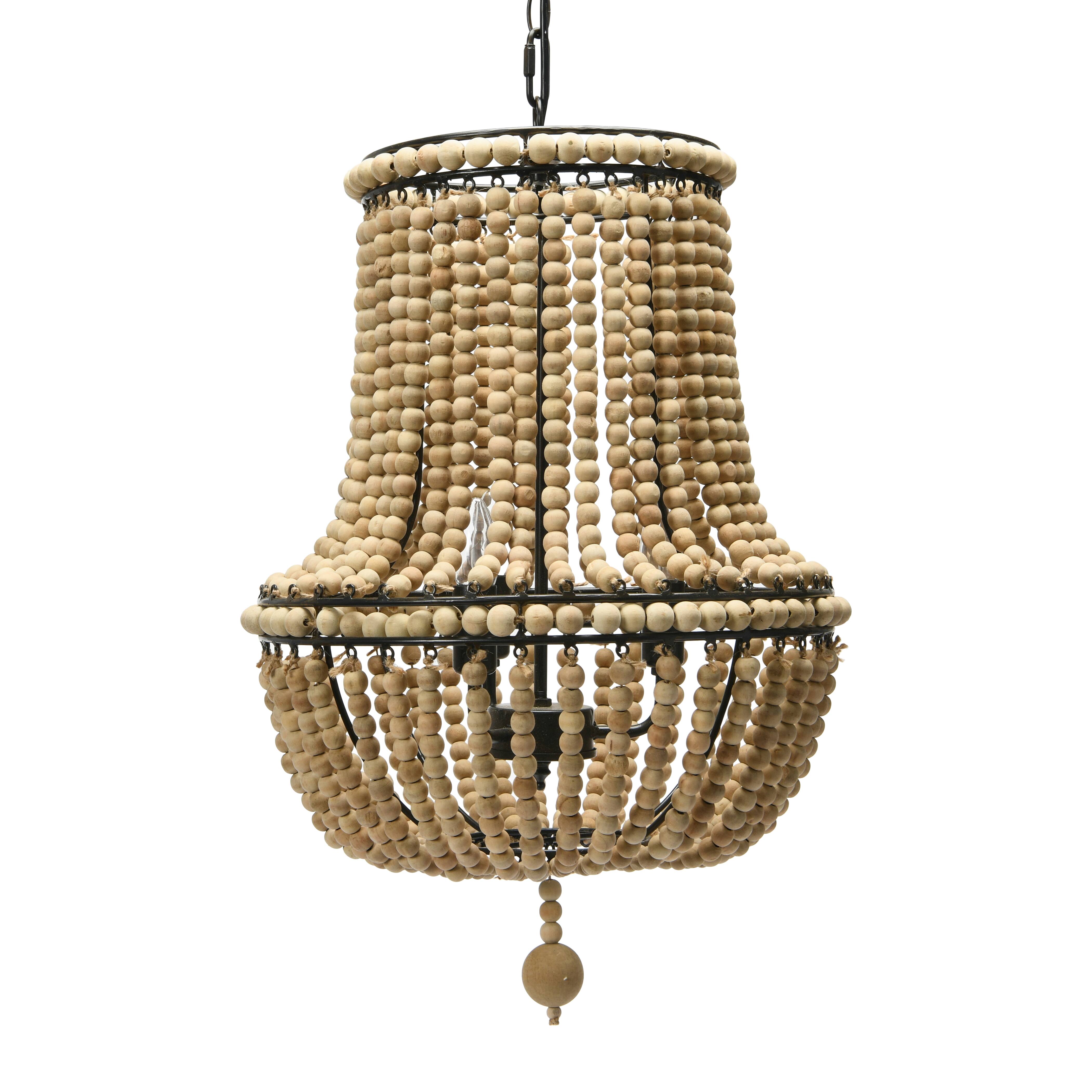 Hello Honey&#xAE; Draped Wood Bead Chandelier