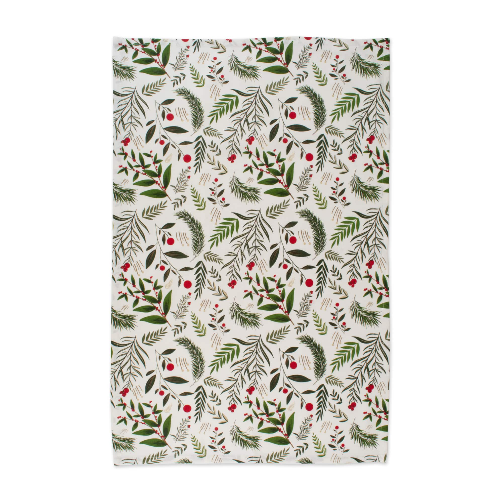 DII&#xAE; Boughs Of Holly Dishtowel Set