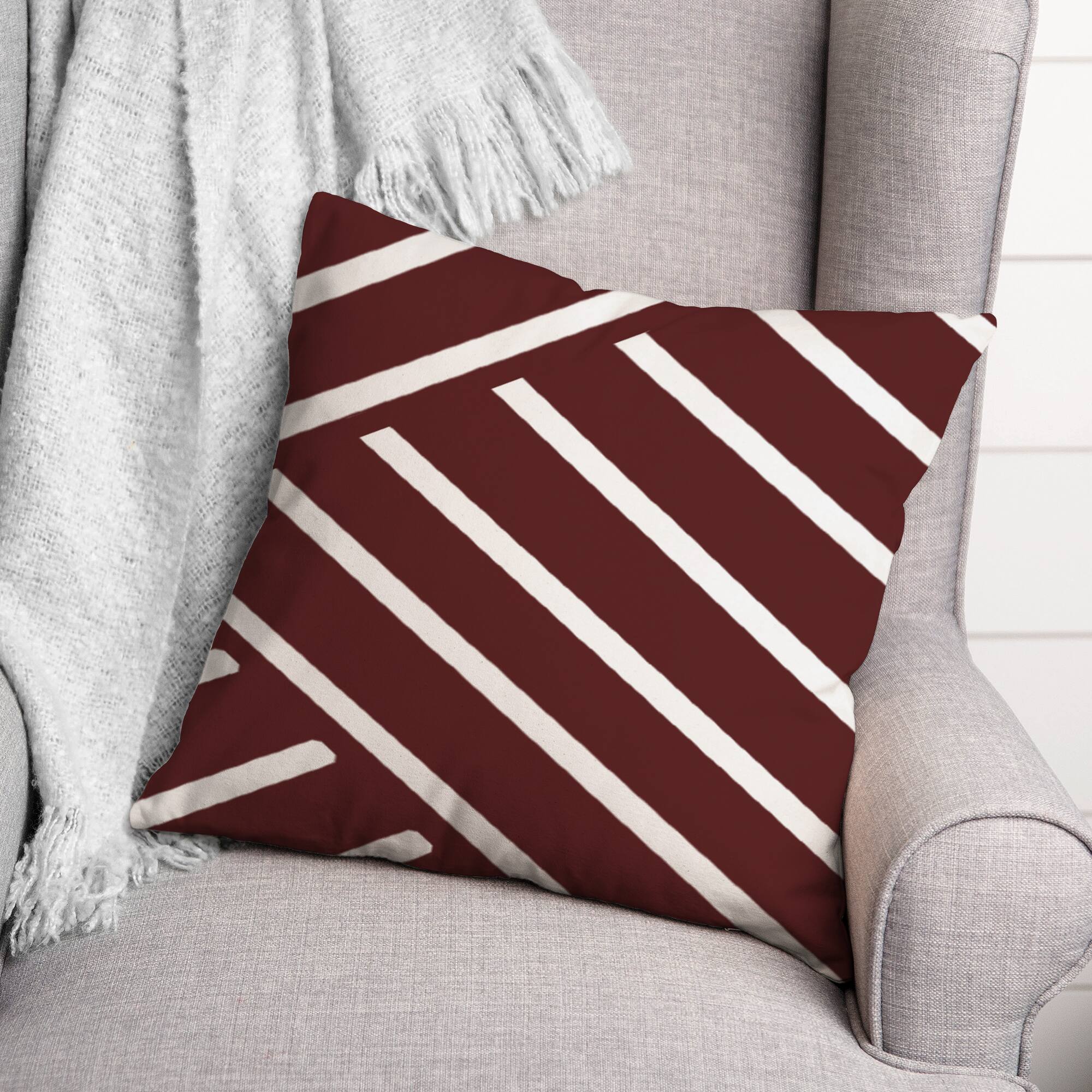 Herringbone Indoor/Outdoor Throw Pillow