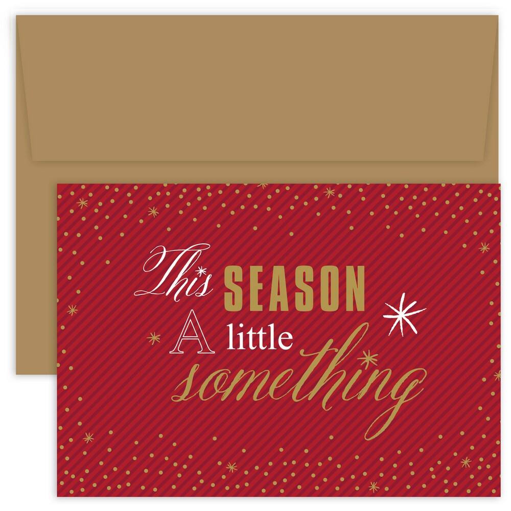 JAM Paper This Season A Little Something Christmas Cards & Envelopes Set