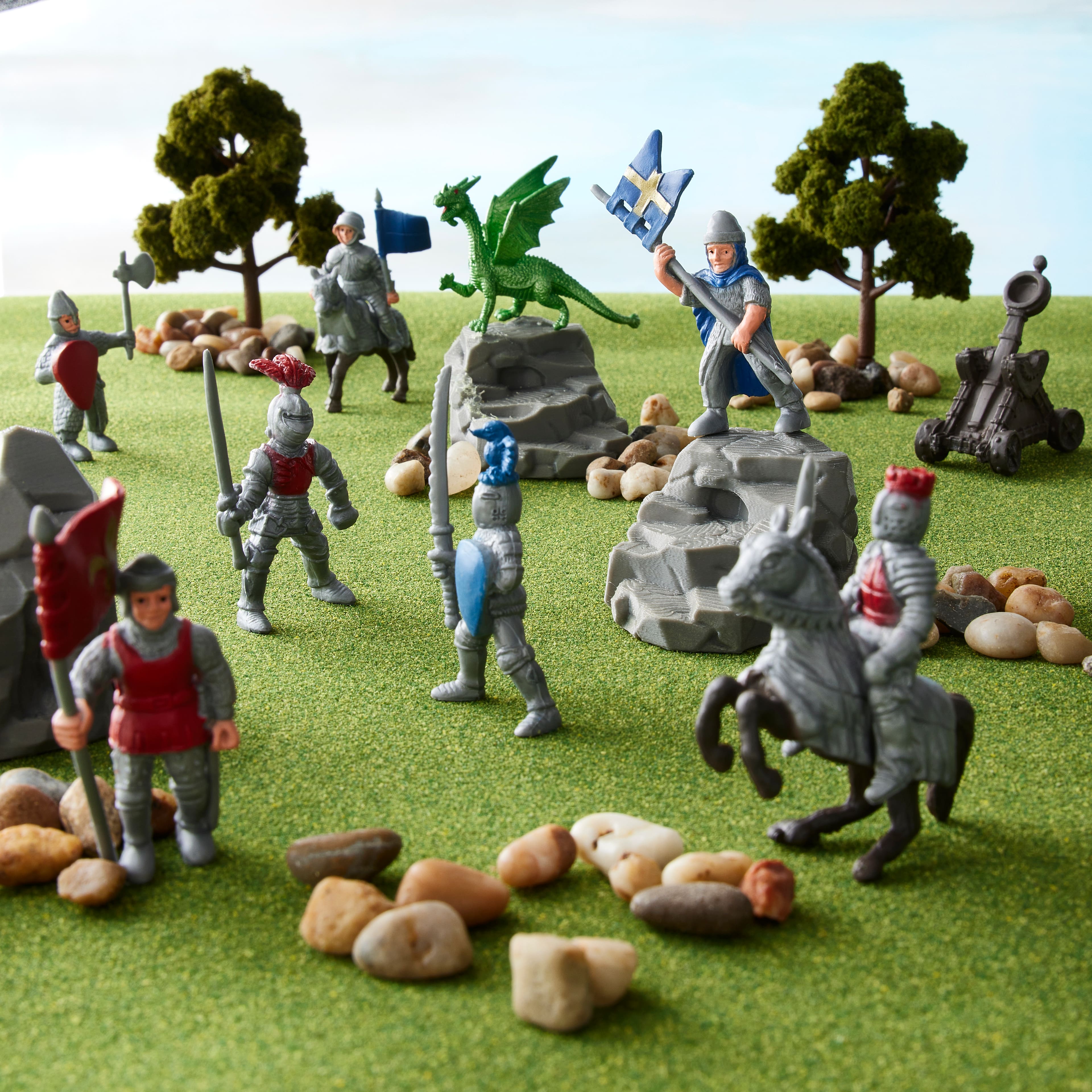 12 Pack: Safari Ltd® TOOBS® Knights & Dragons Set