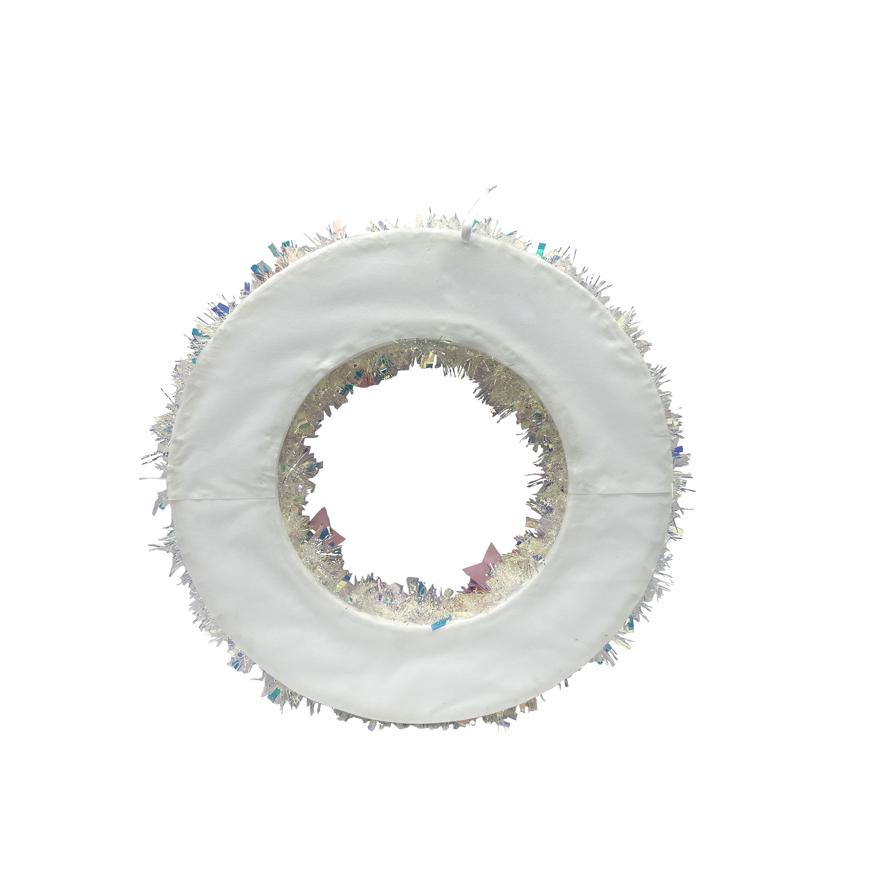 24&#x22; Sprinkled Poinsettia &#x26; Peppermint Candy Wreath by Ashland&#xAE;