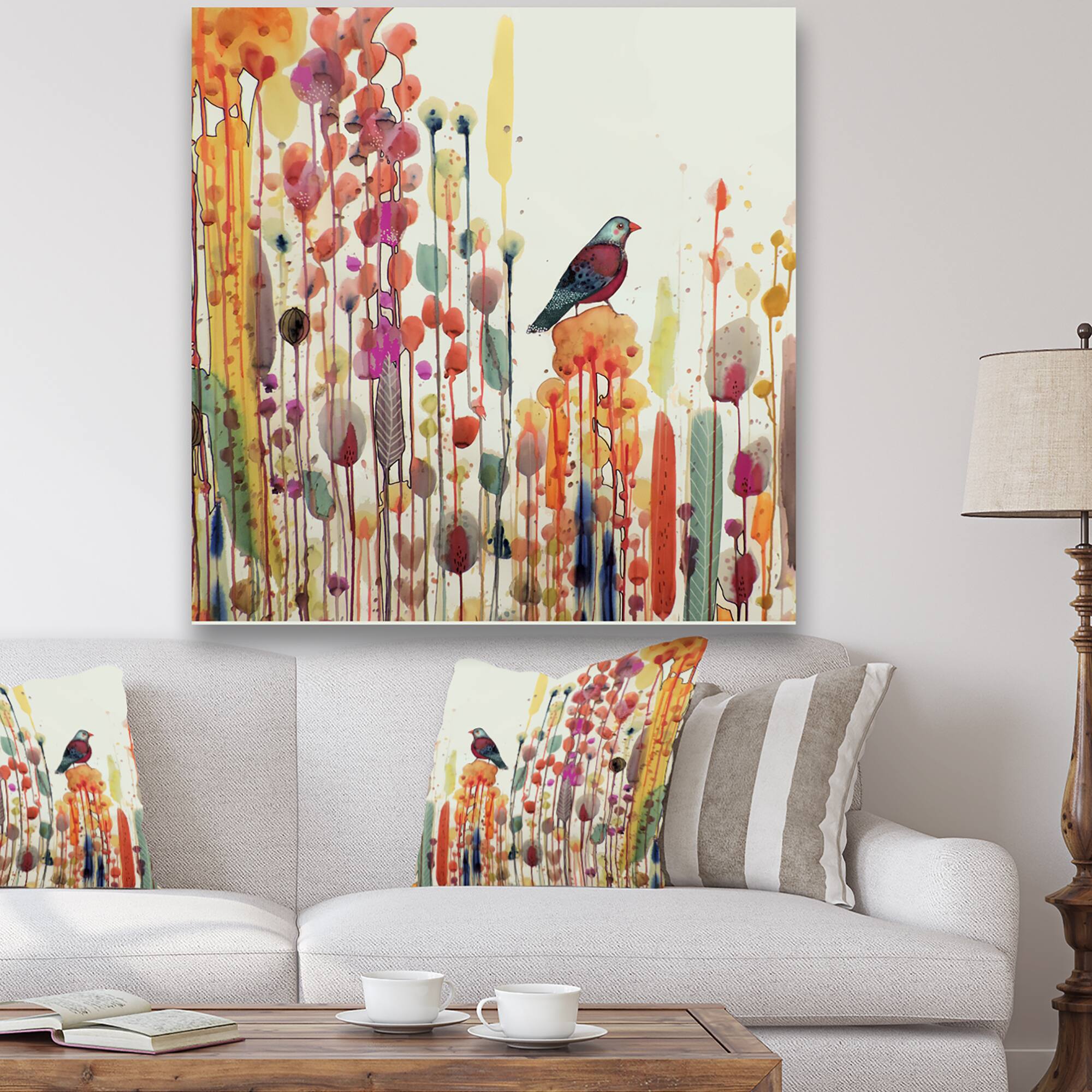 Designart - Joie De Vivre Carre - Cottage Canvas Artwork