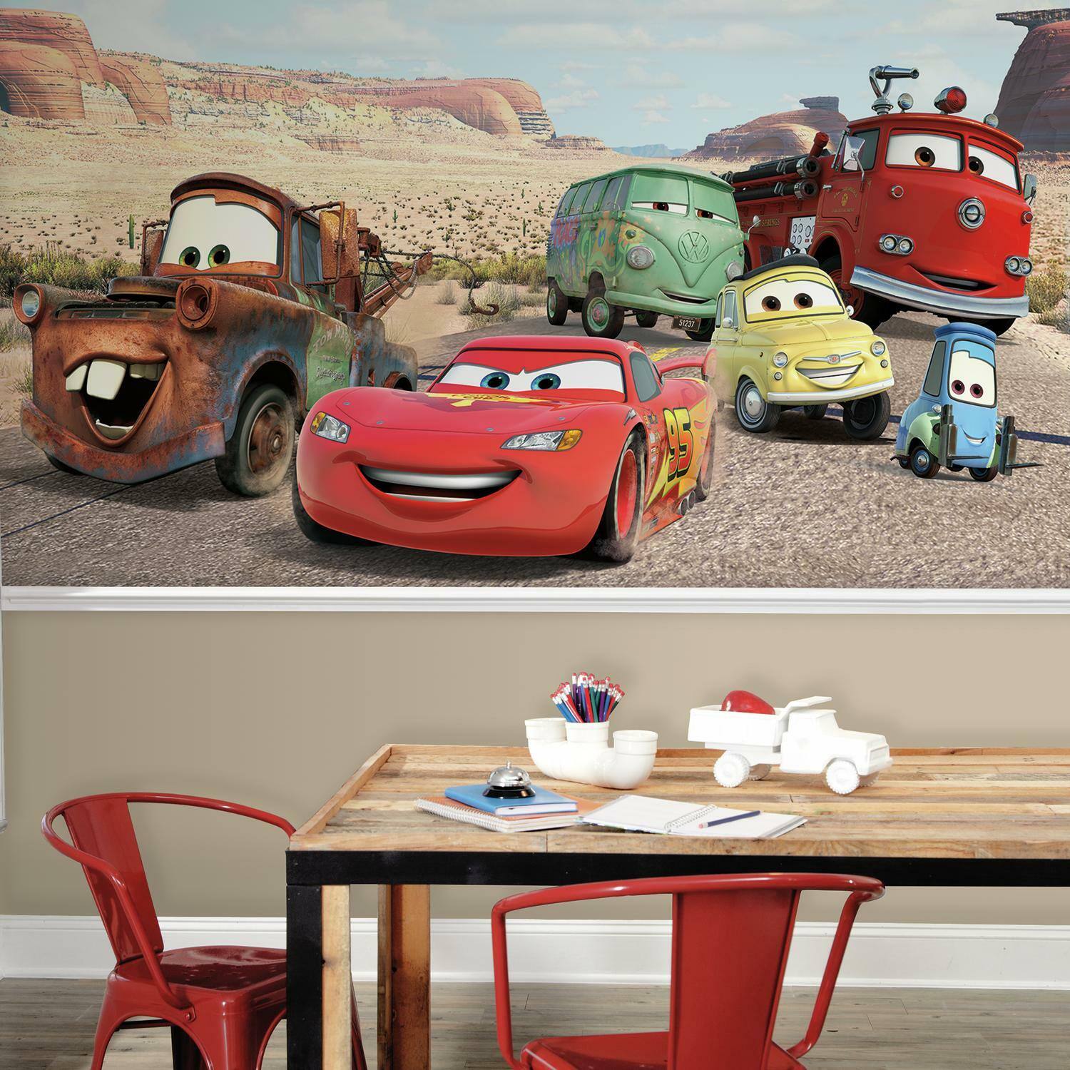 RoomMates Disney Pixar Cars Desert Spray &#x26; Stick Wall Mural