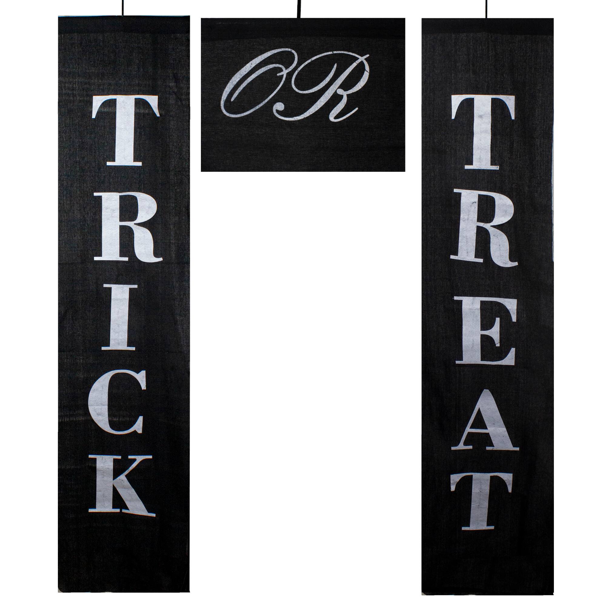 Black & White Trick or Treat Outdoor Halloween Banners, 3ct.