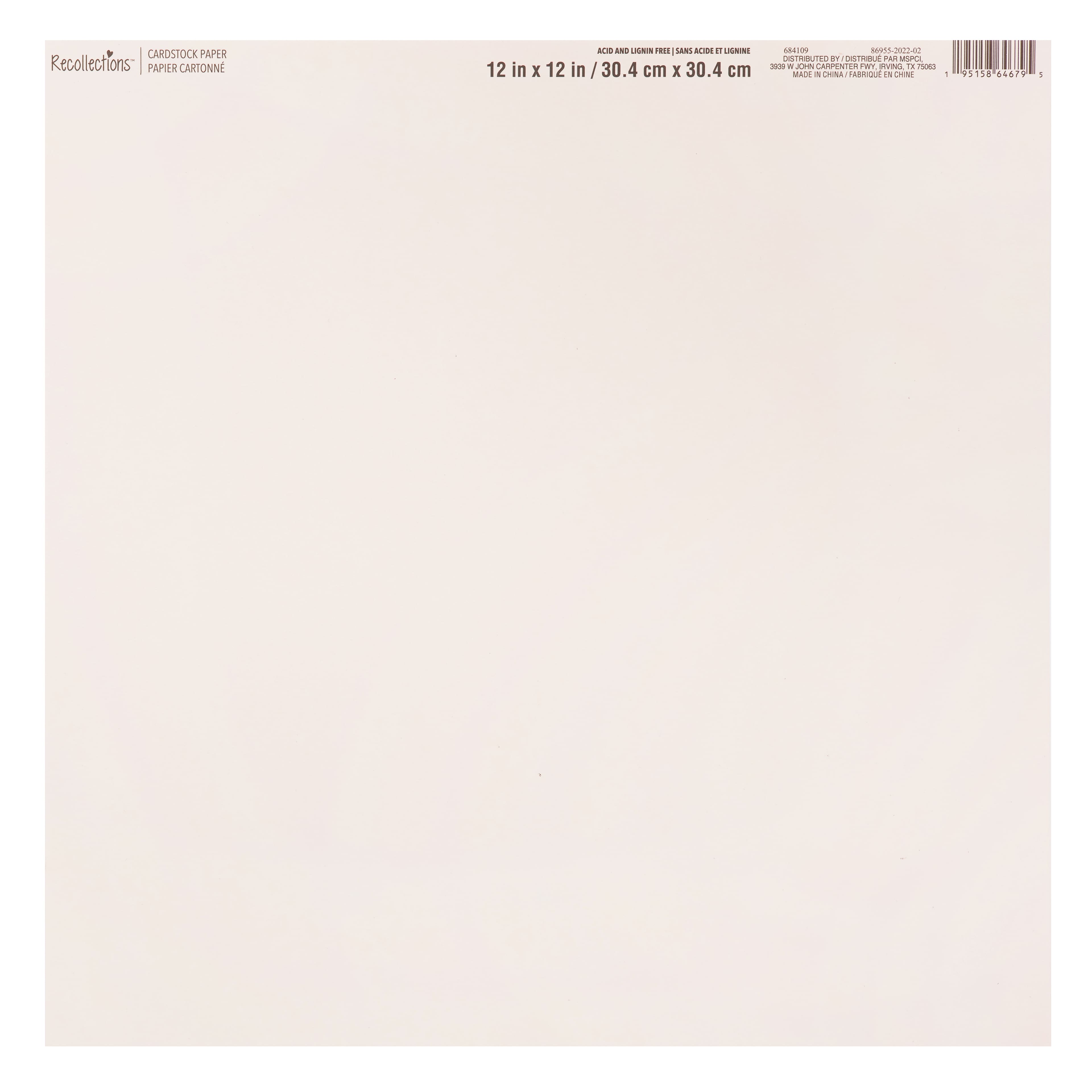 60 Pack: Smooth Solid Cardstock Paper by Recollections™, 12" x 12"