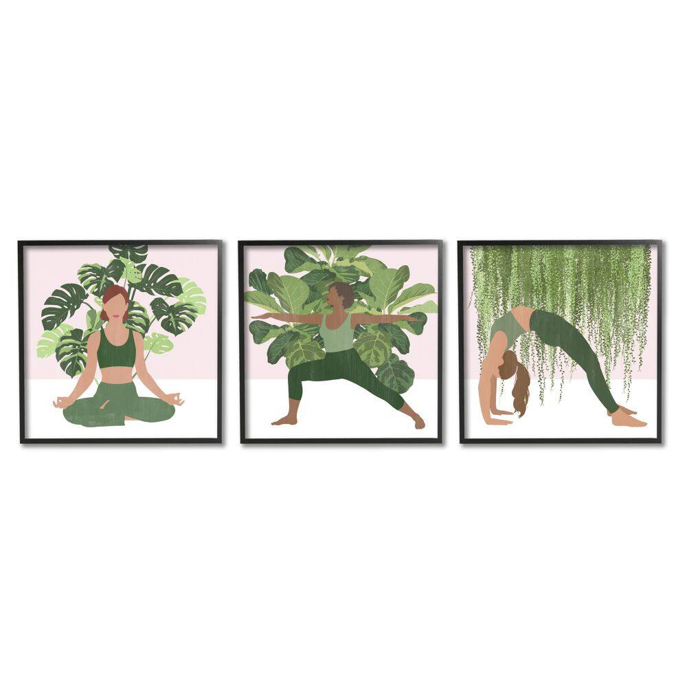 Stupell Industries Yoga Poses Female Figures Namaste Relaxation Self-Care ,12&#x22; x 12&#x22;