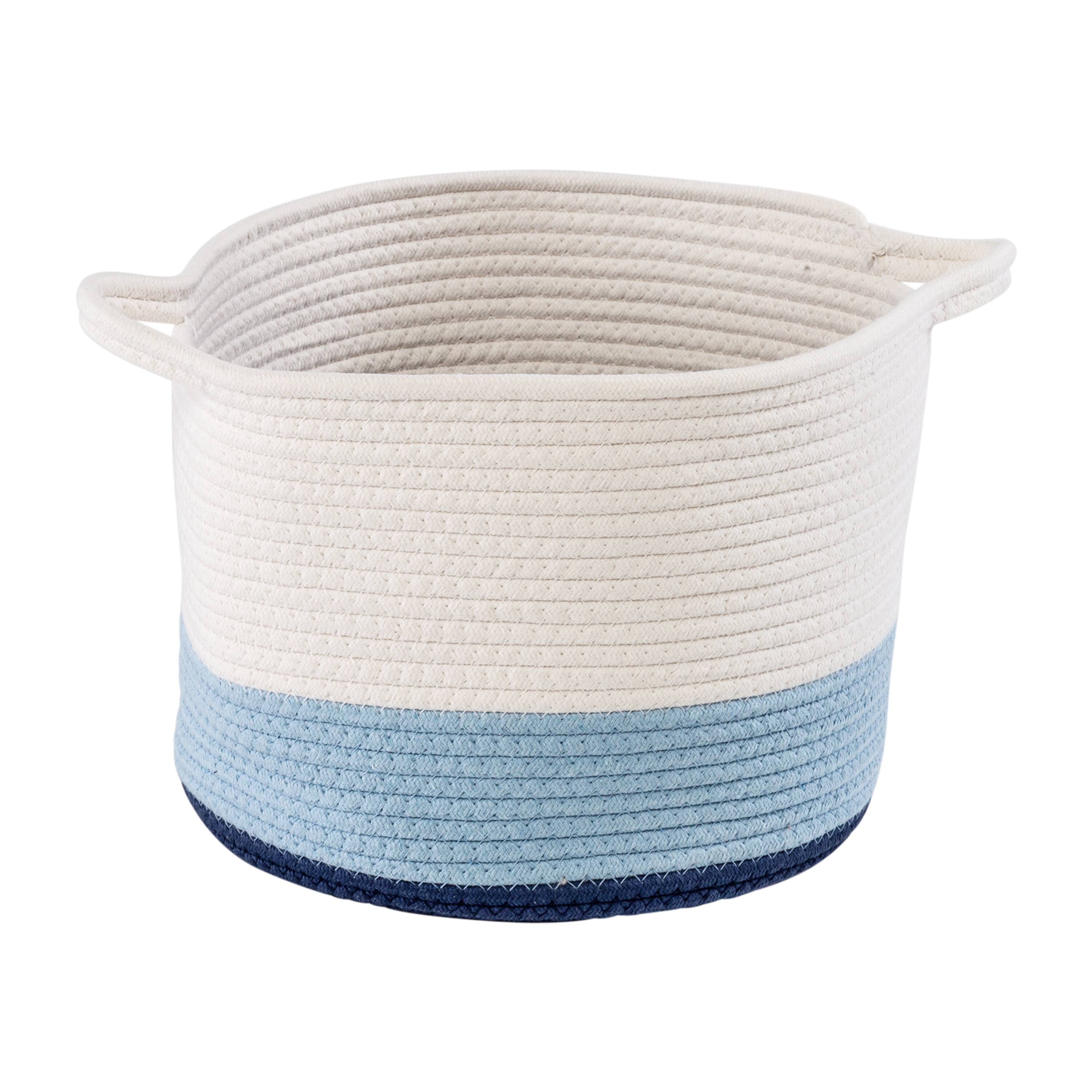 Honey-Can-Do Cotton Rope Nesting Storage Basket Set, Blue Ombre