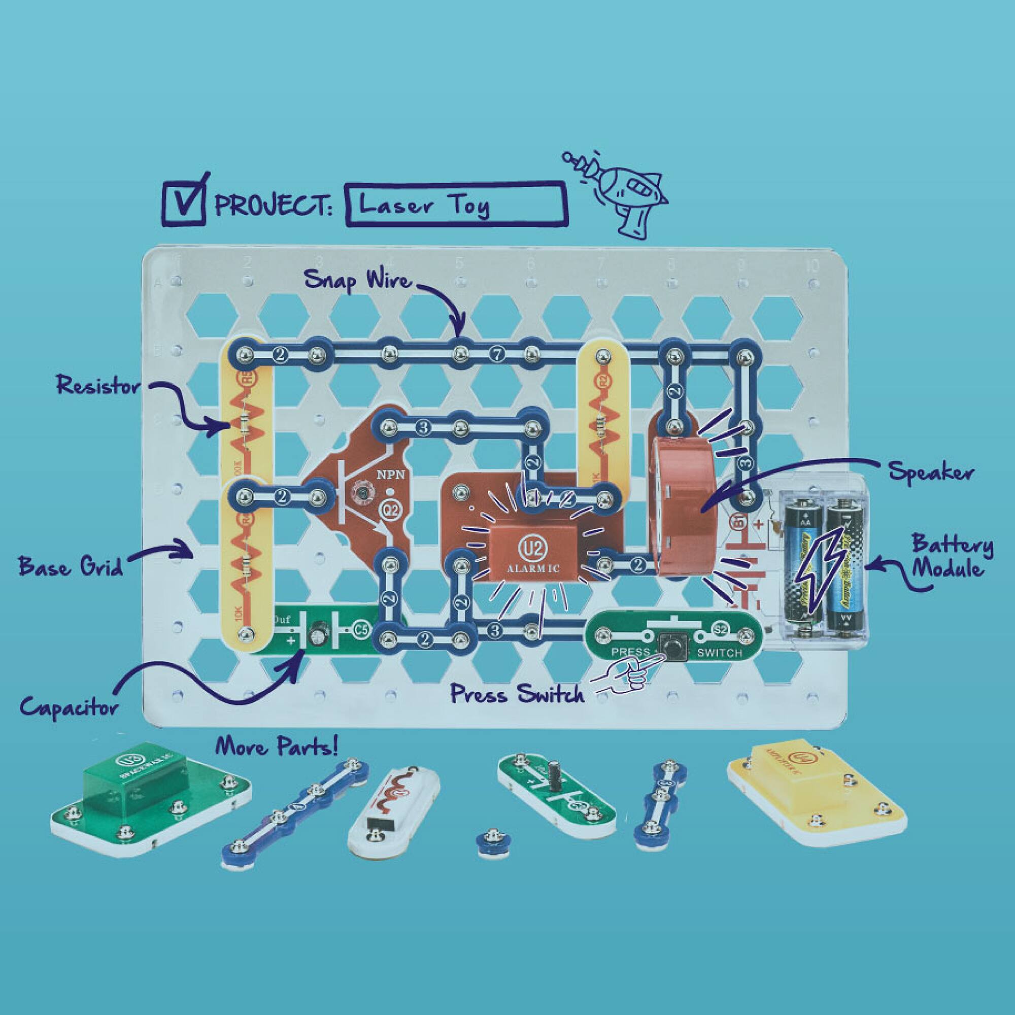 Elenco® Snap Circuits® Extreme SC-750 Electronics Exploration STEM Educational Kit