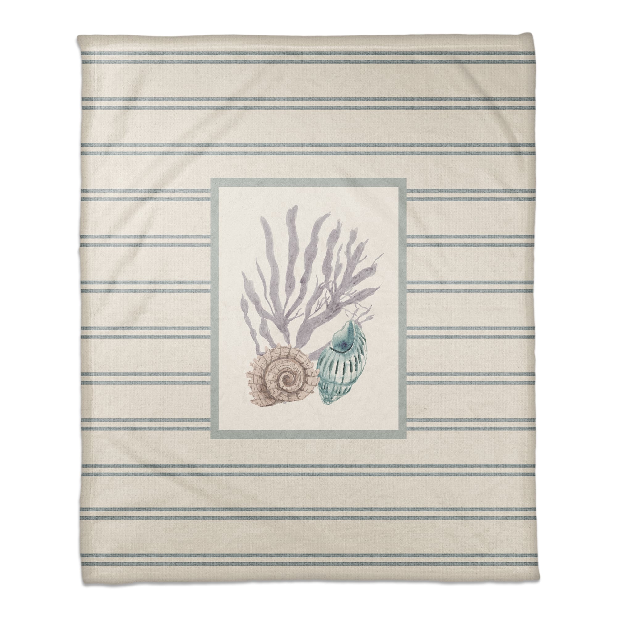 Snail and Banded Tulip Shell 50" x 60" Coral Fleece Blanket