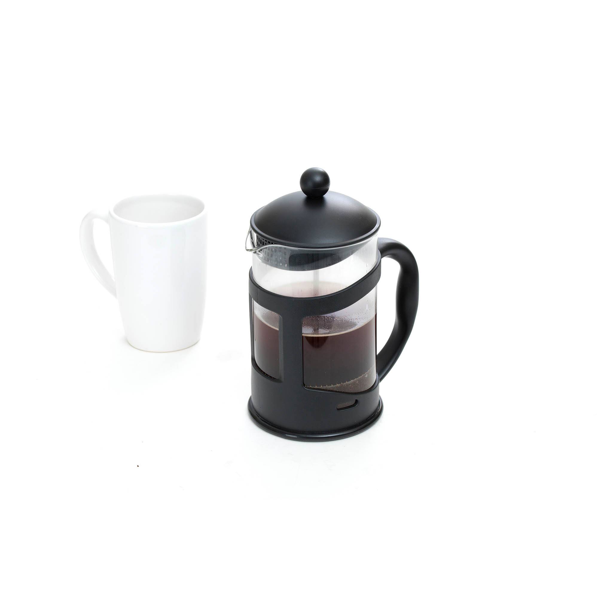 Mind Reader Black French Press Glass Coffee Maker With Stainless Steel
