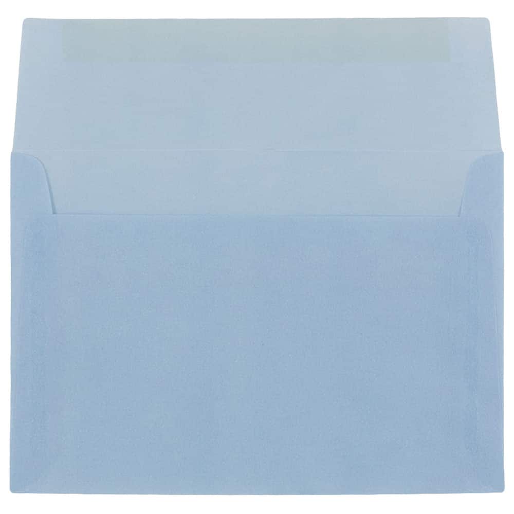 JAM Paper A8 Surf Blue Translucent Vellum Invitation Envelopes, 25ct.