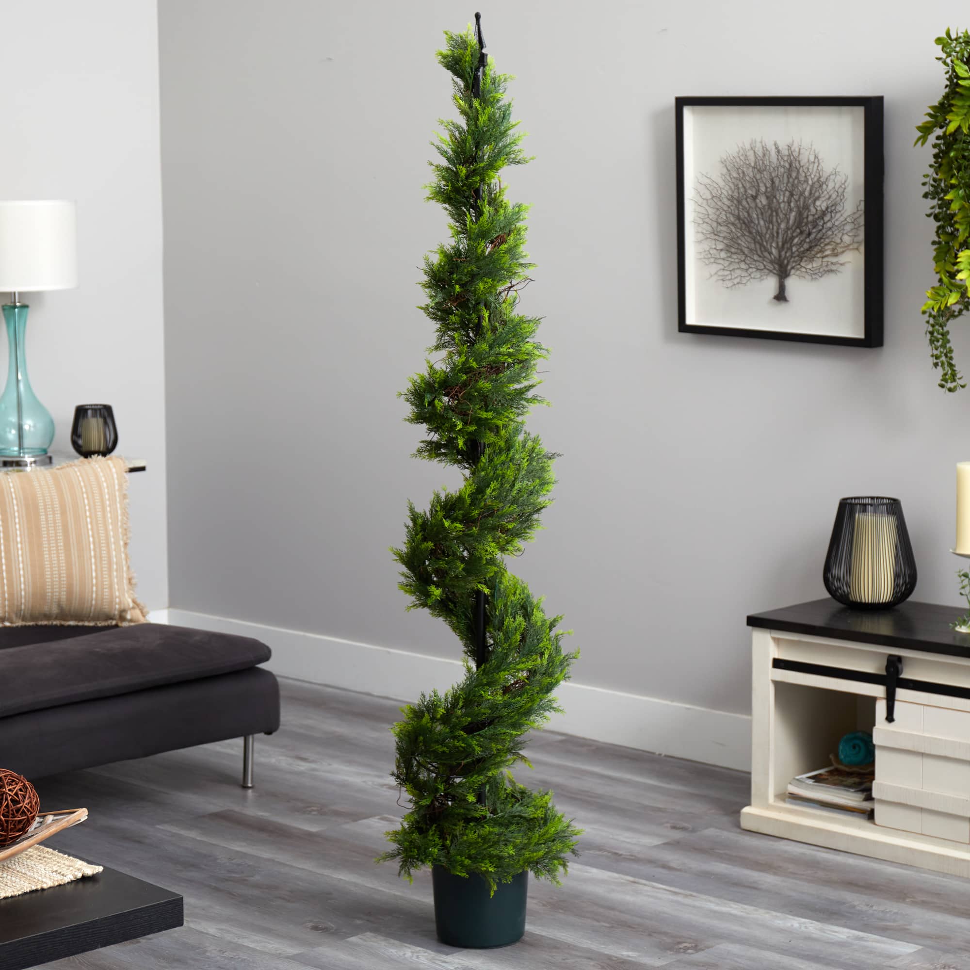 6ft. Cypress Spiral Topiary Artificial Tree