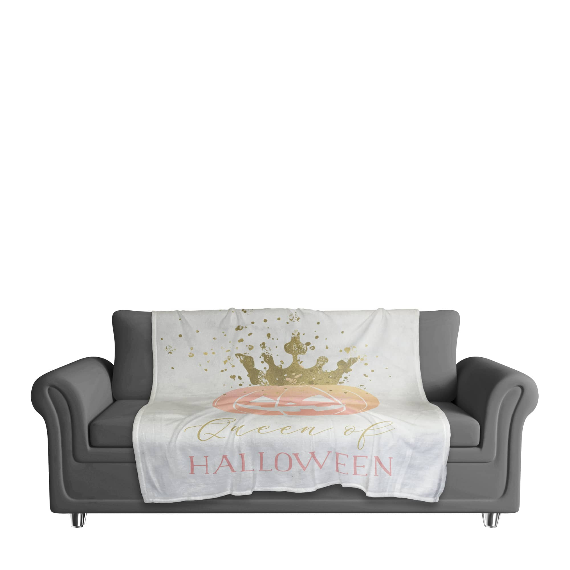 Queen of Halloween Fleece Blanket