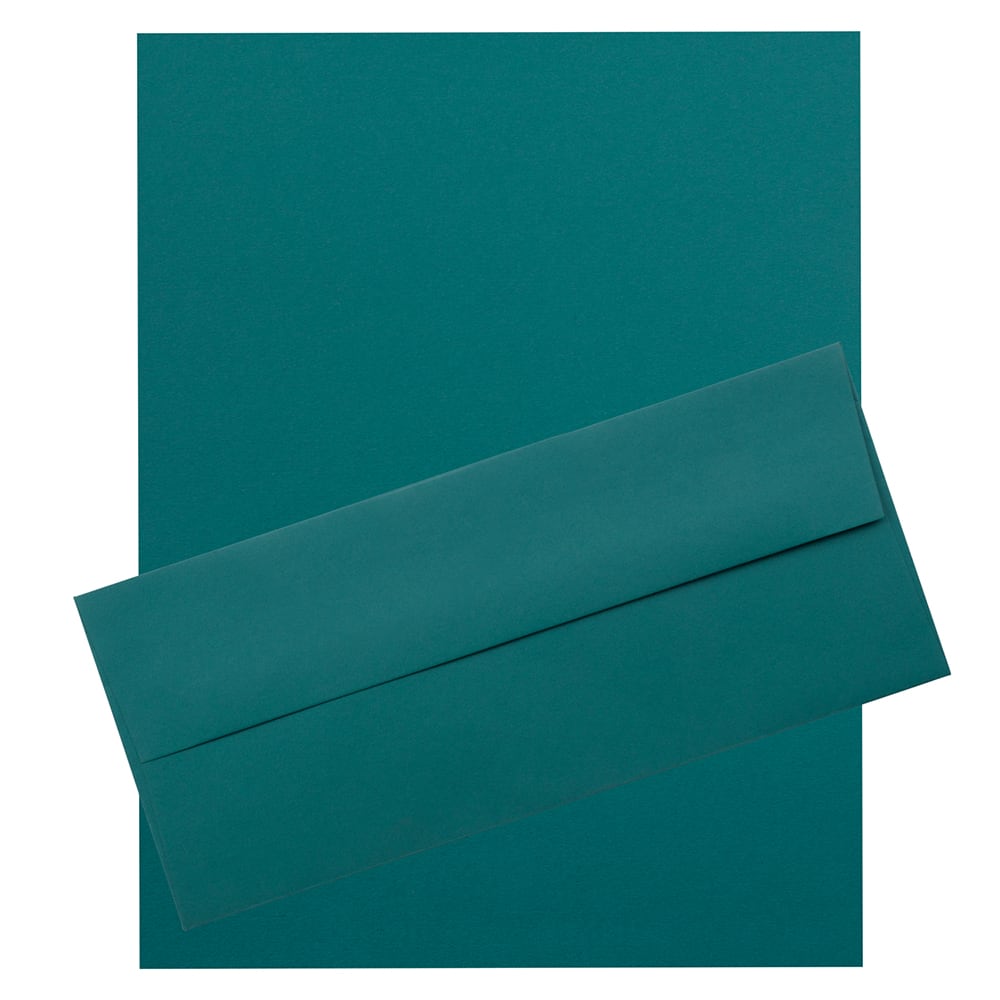 JAM Paper 8&#x22; x 11.5&#x22; Letter Paper &#x26; Envelopes #10 Business Stationery Set, 50ct.