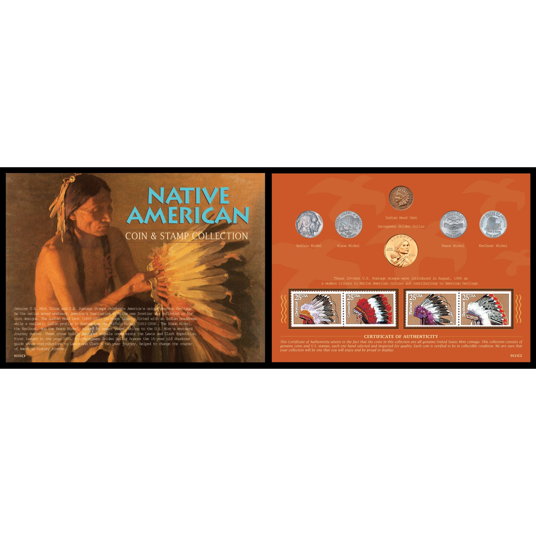 American Coin Treasures Native American West Coin Stamp