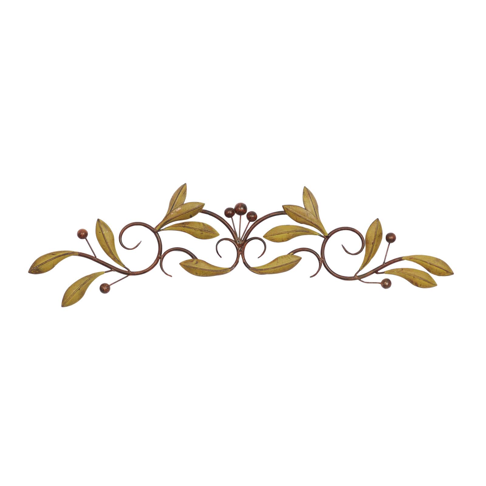31" Green Metal Traditional Floral Wall Décor
